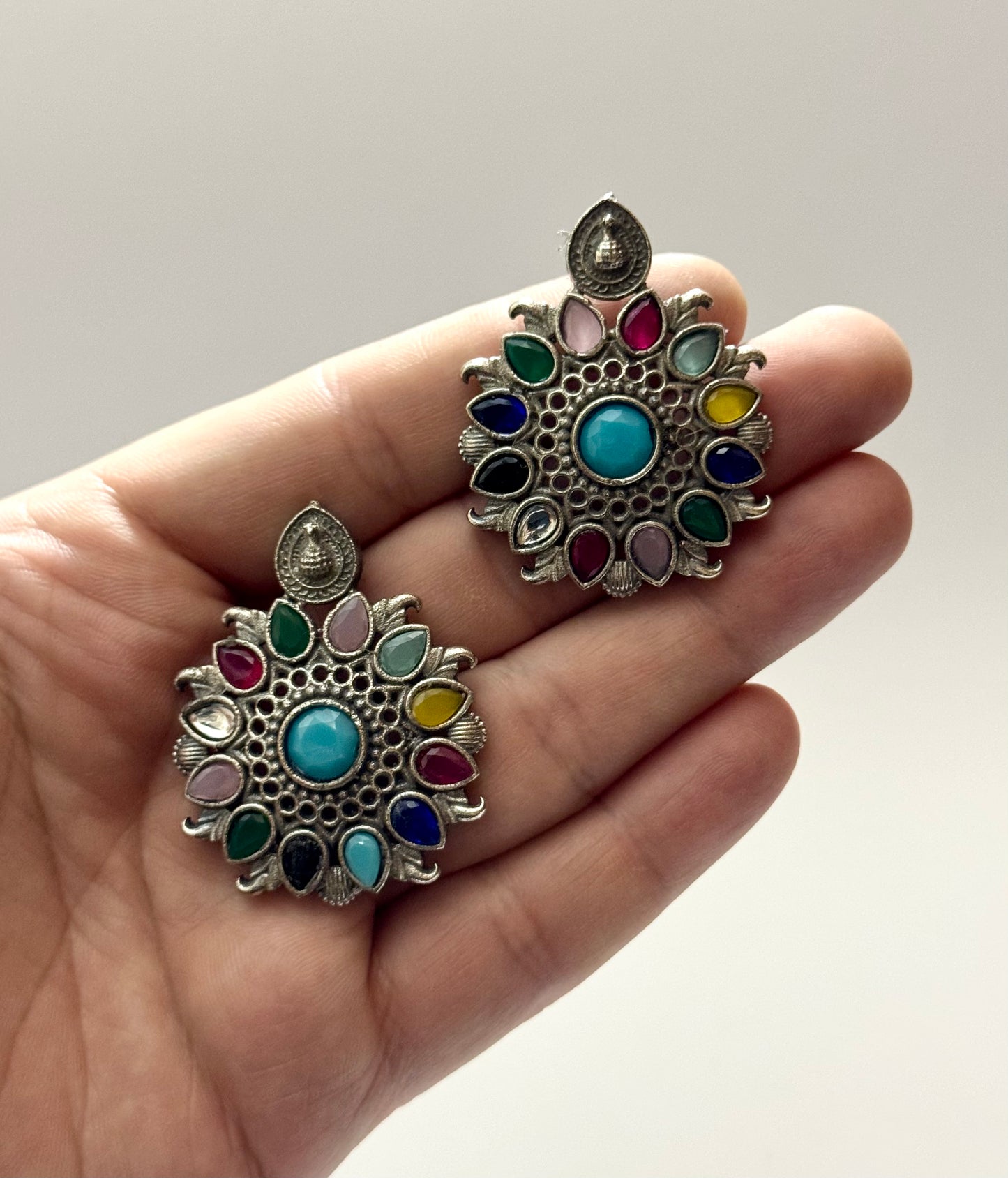 Premium Brass made oxidised earrings