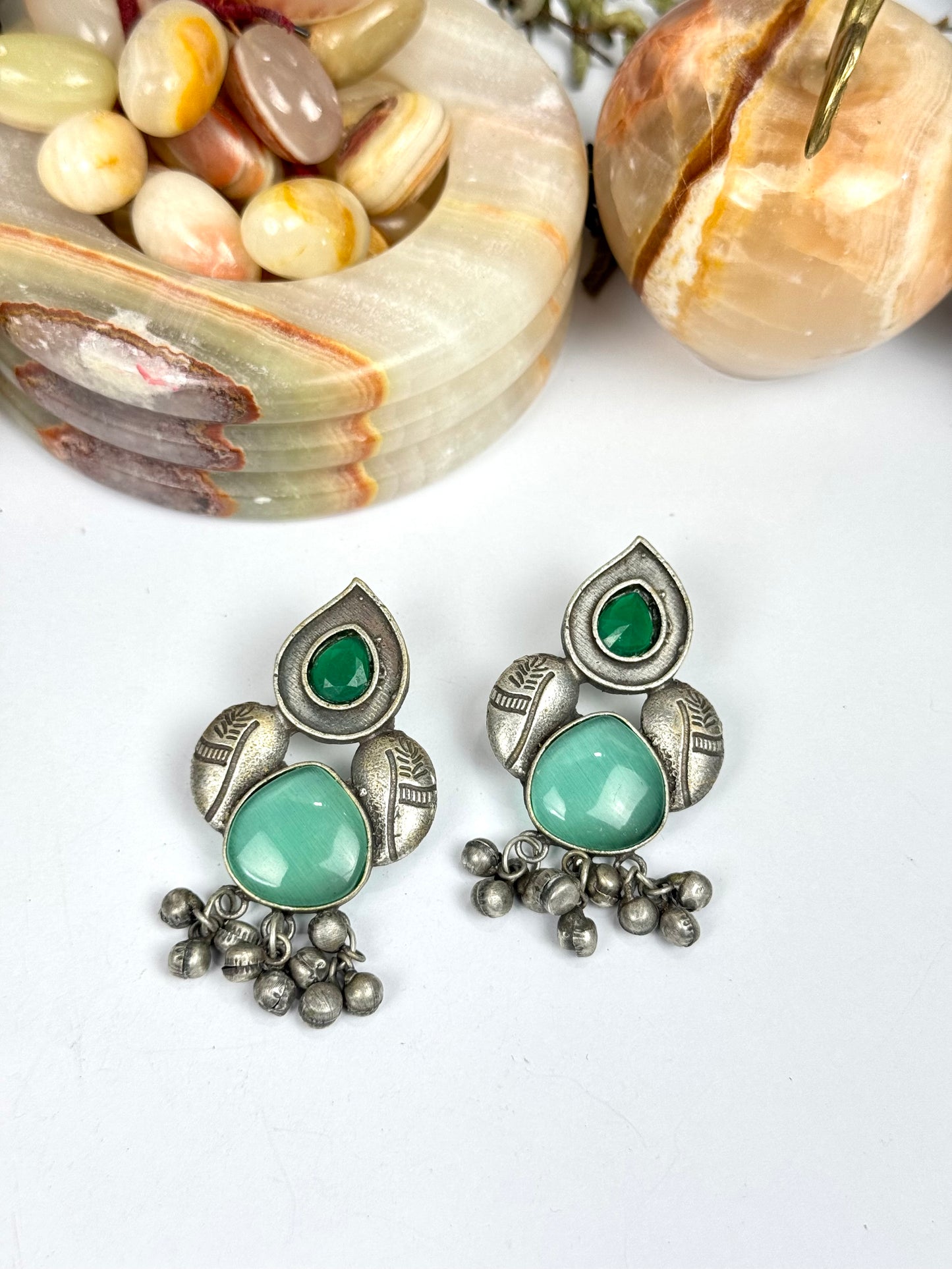 Premium Brass Made Oxidised Earrings