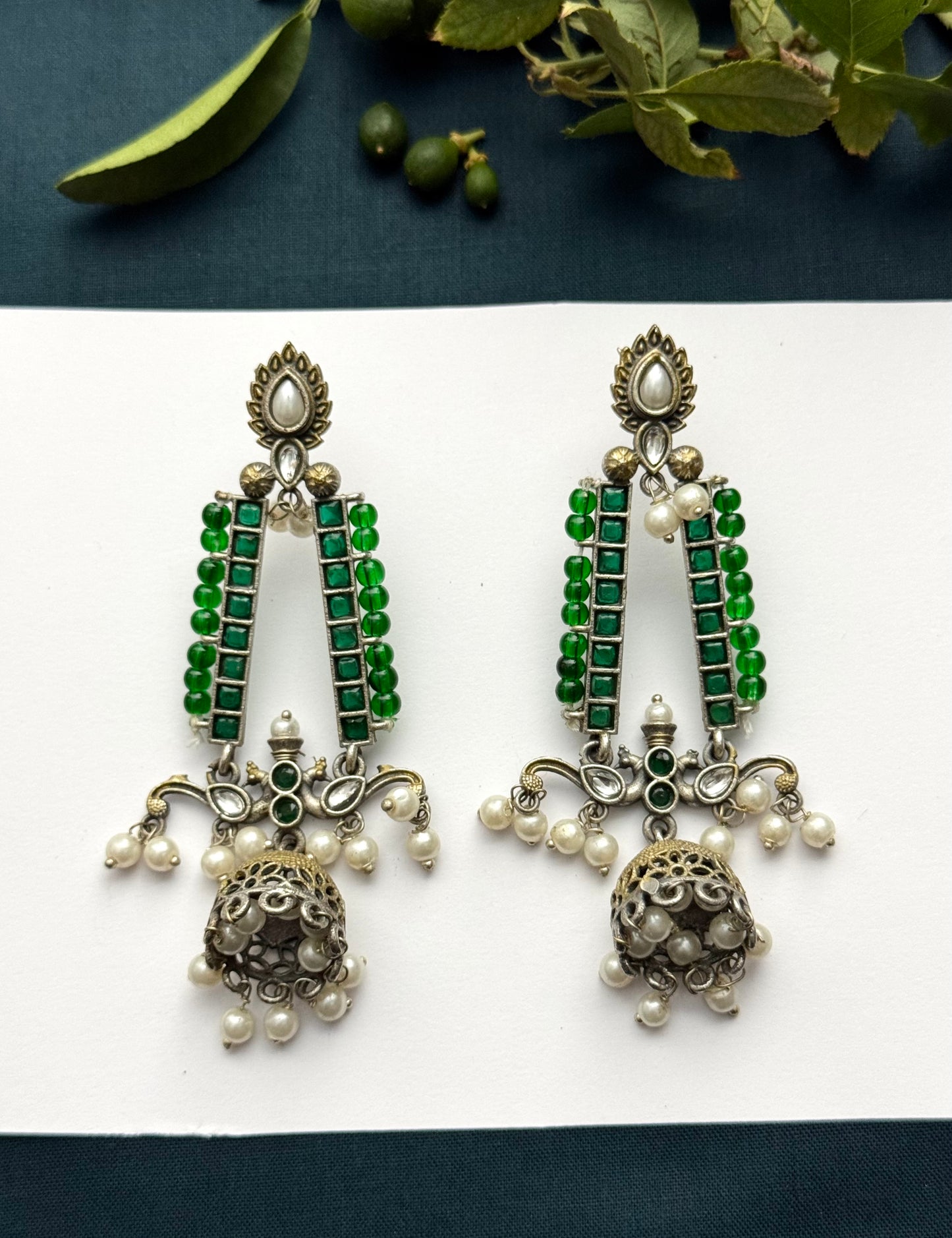 Premium Brass made Oxidised Jhumka