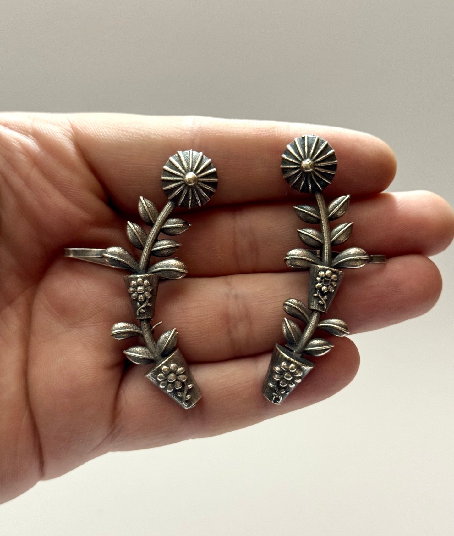 Premium Brass made Flower Earcufs