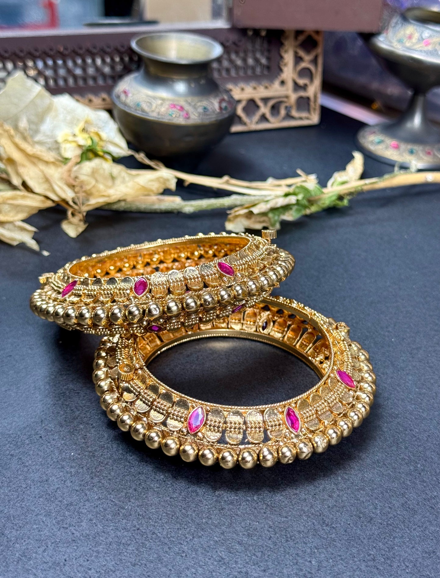 Rajwadi Brass openable Bangles pair