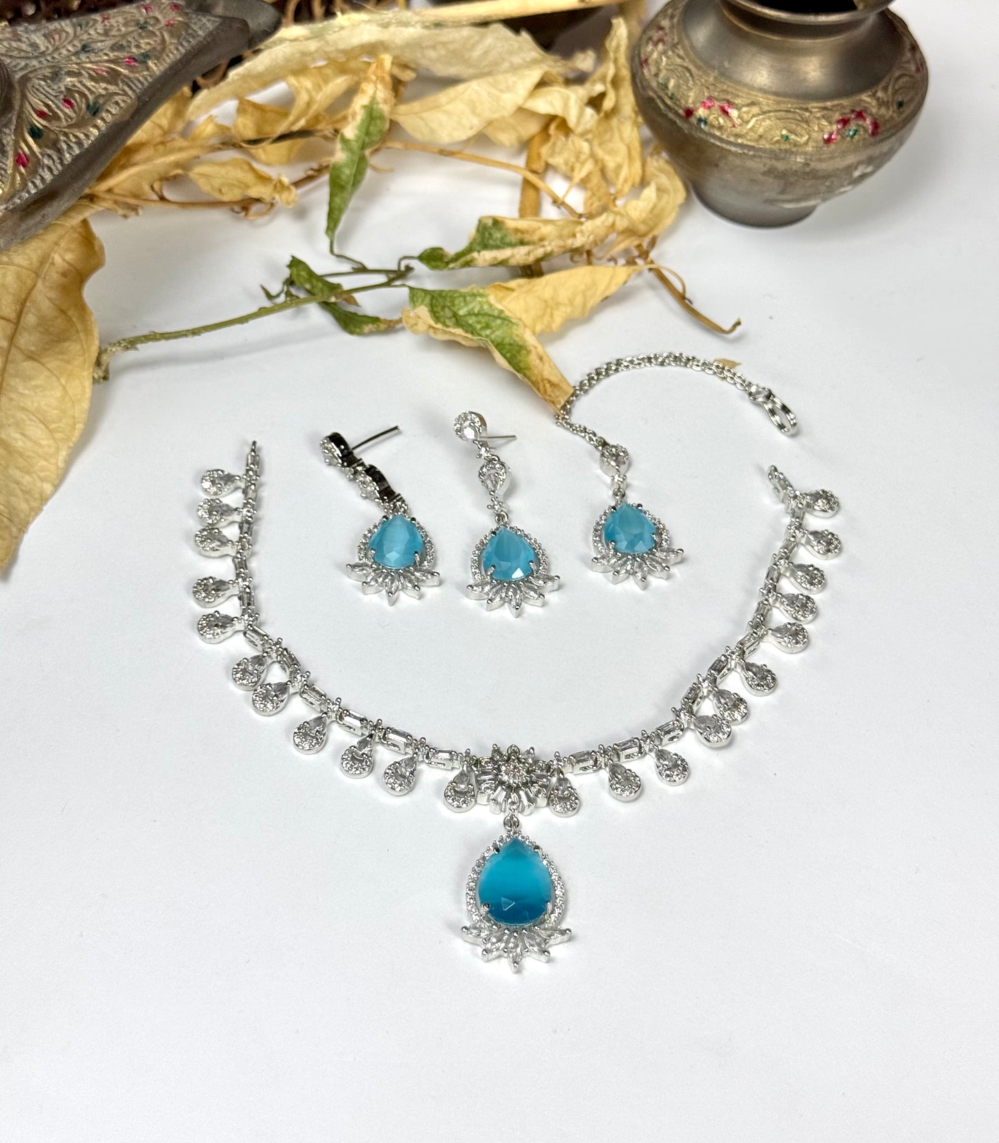 American Diamond 1 karat Necklace set