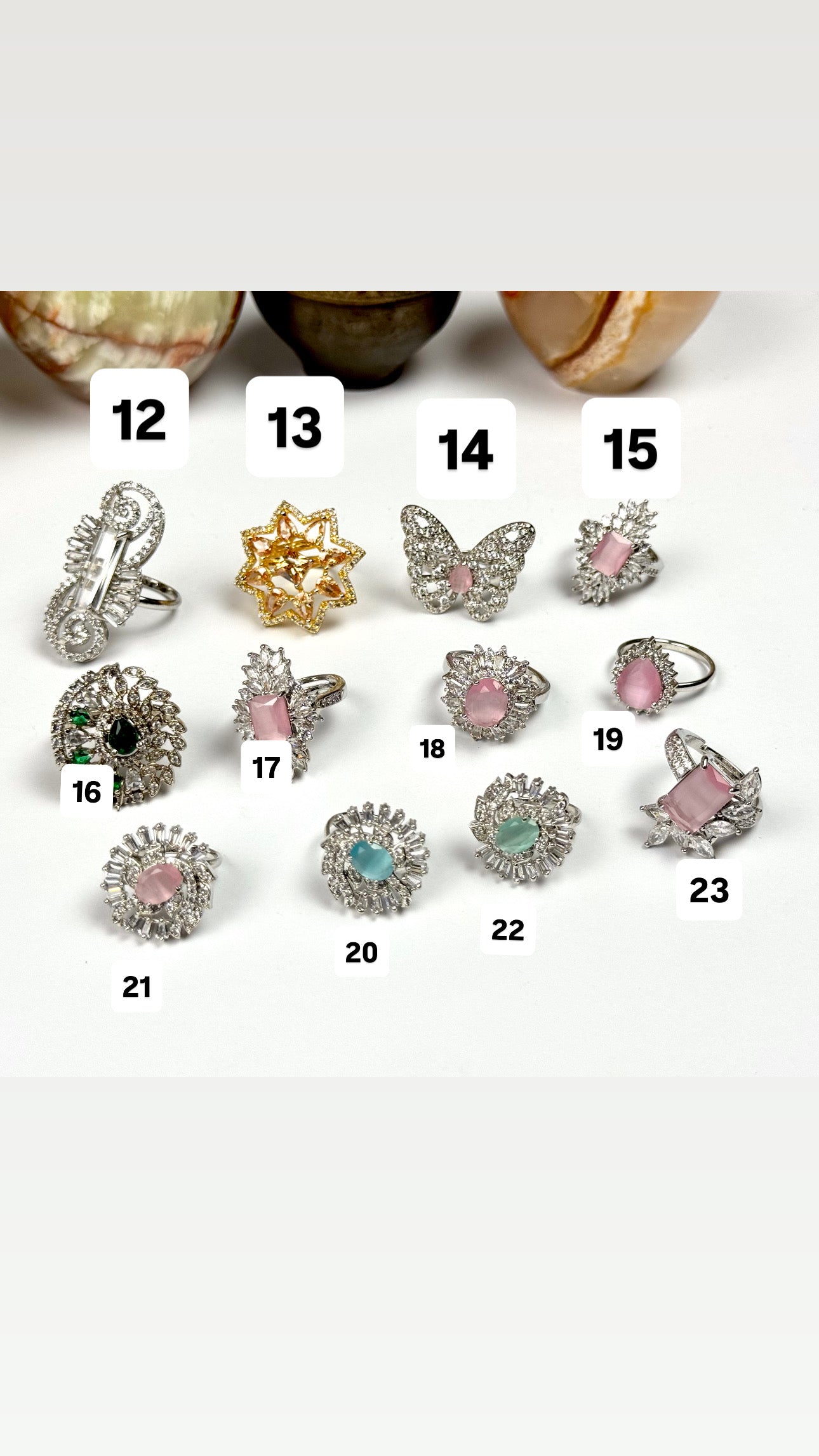 Premium American Diamond Adjustable Rings