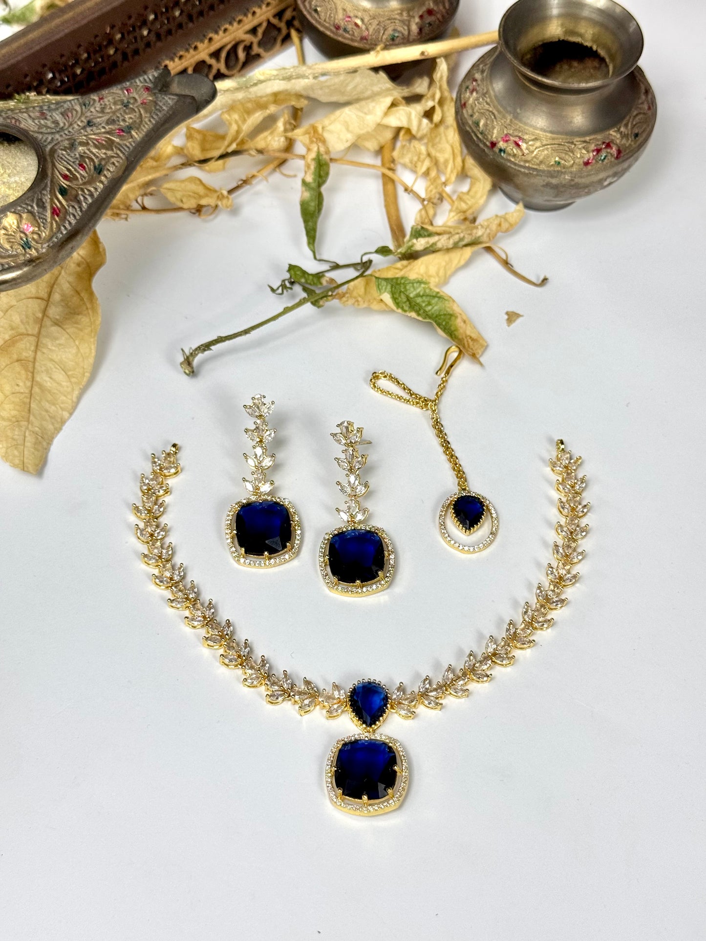 American Diamond 1 karat Necklace set