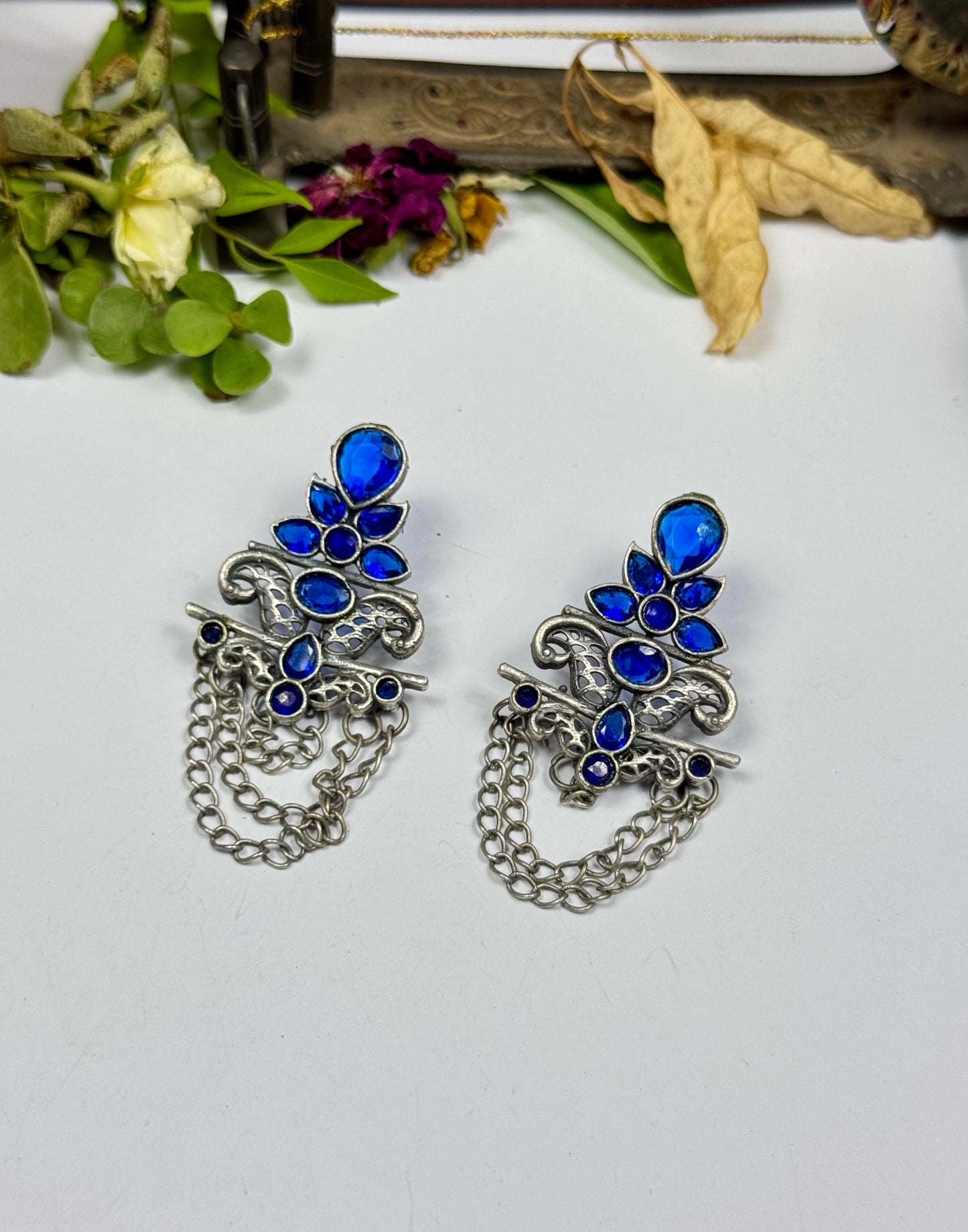 Premium oxidised Huma Earrings