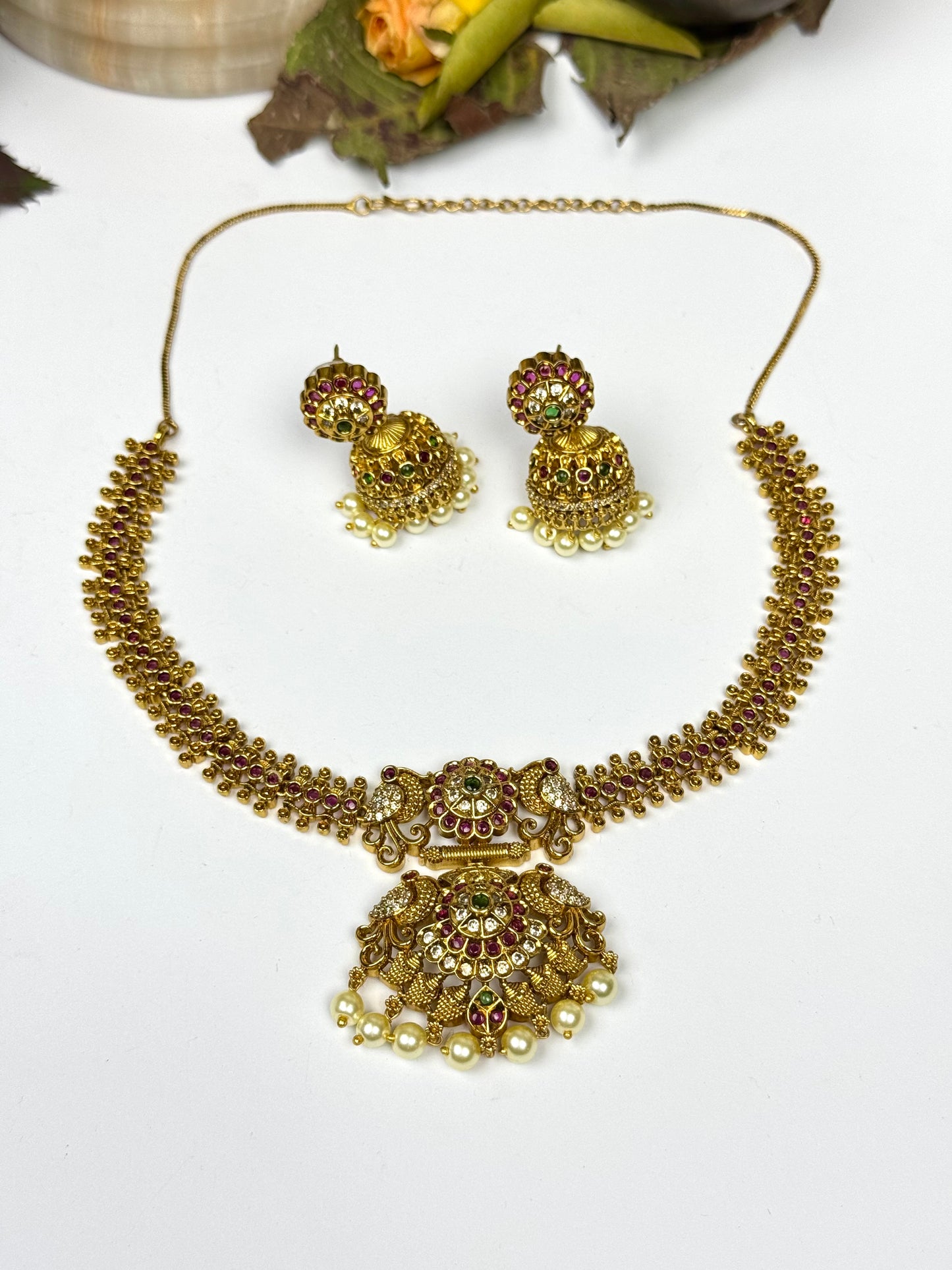 South Indian Brass made Necklace set