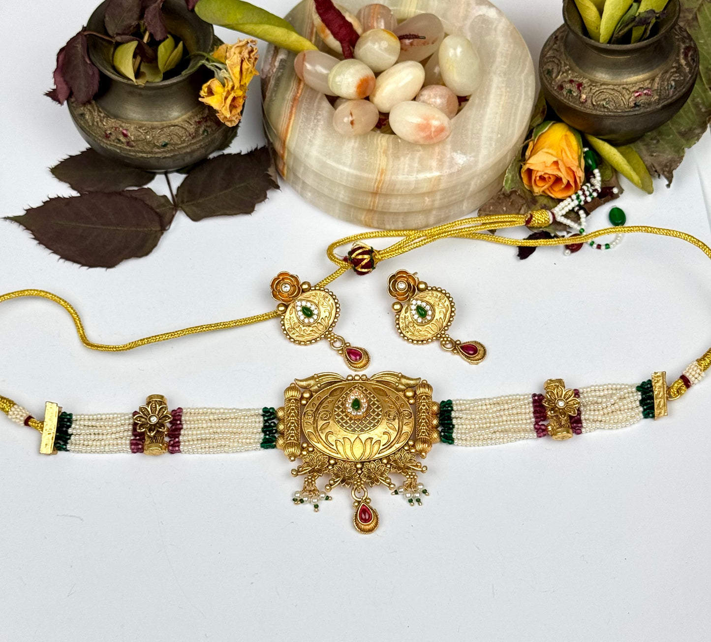 Rajwadi Designer Gulshan Choker set