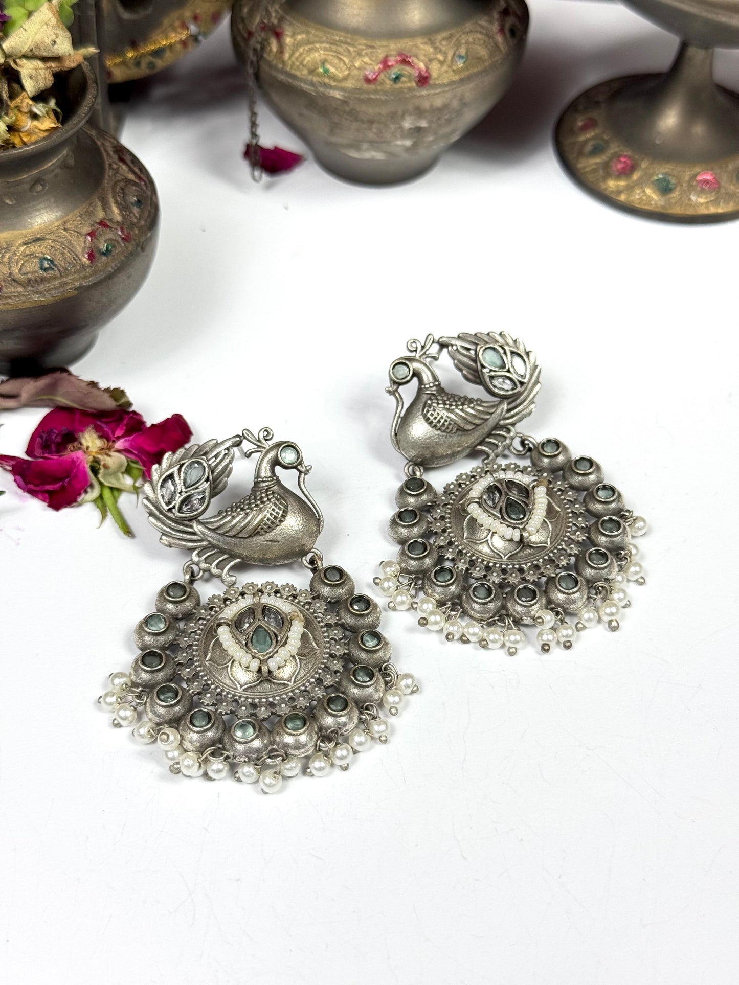 Premium Oxidised Azra Earrings