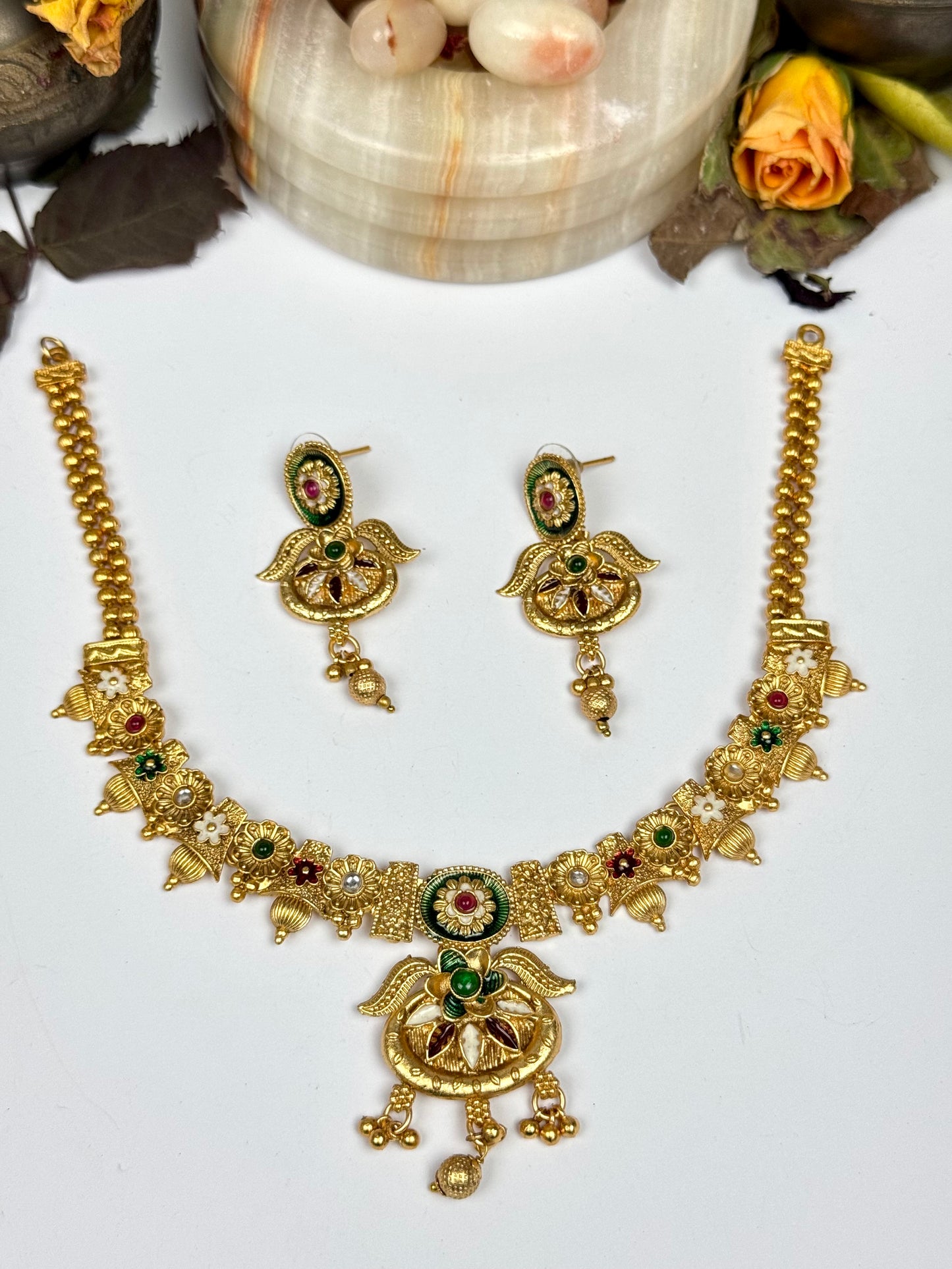 Rajwadi Areeba Necklace set