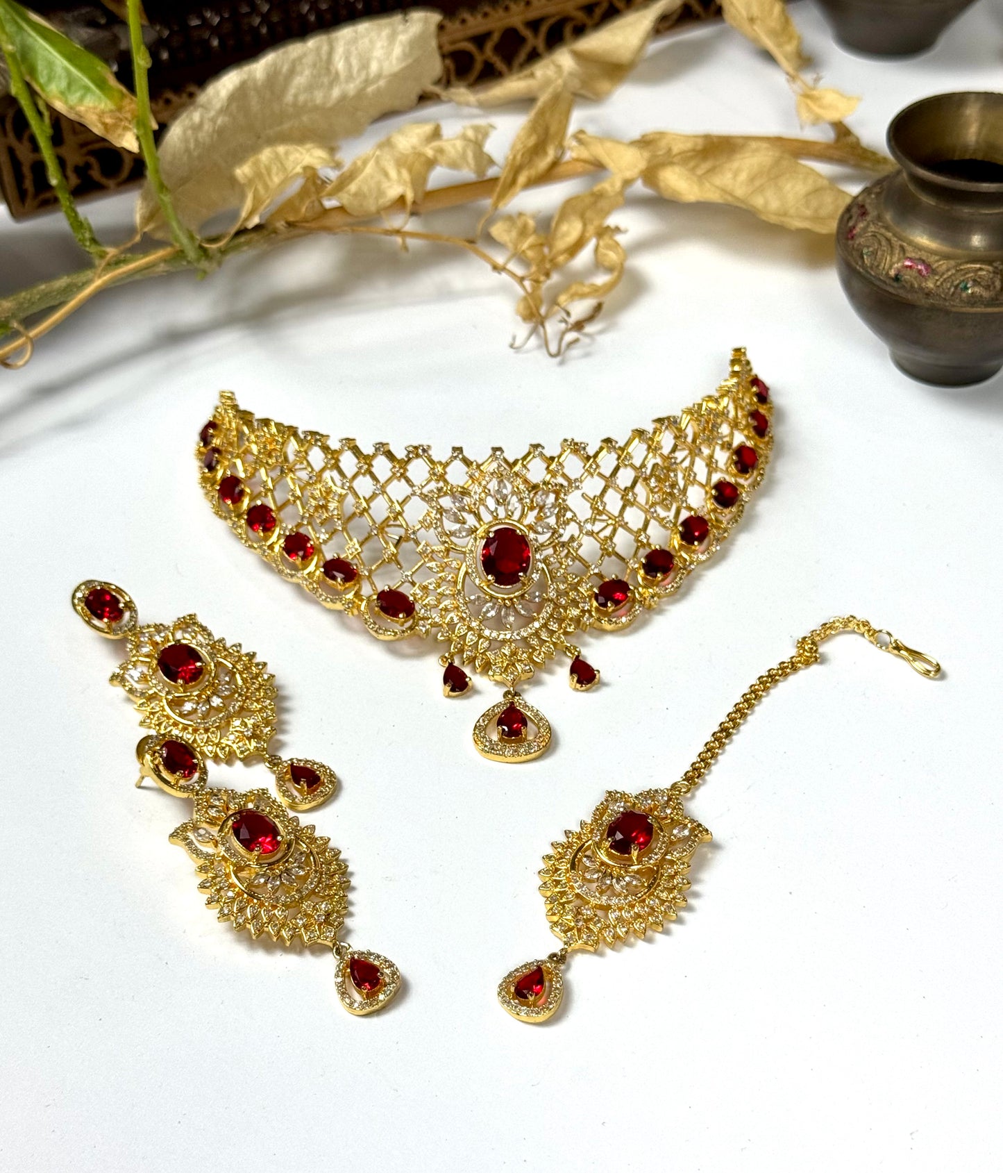 American Diamond 1 karat Choker set