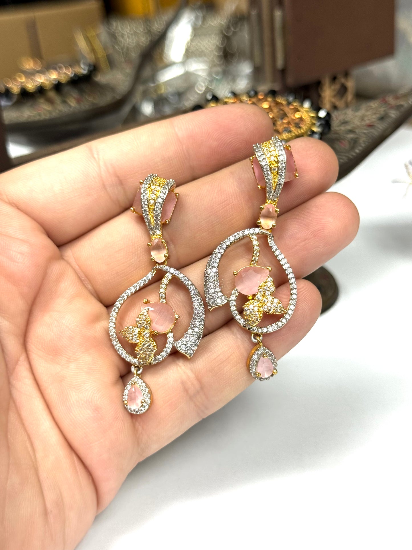 American Diamond 1 karat Earrings