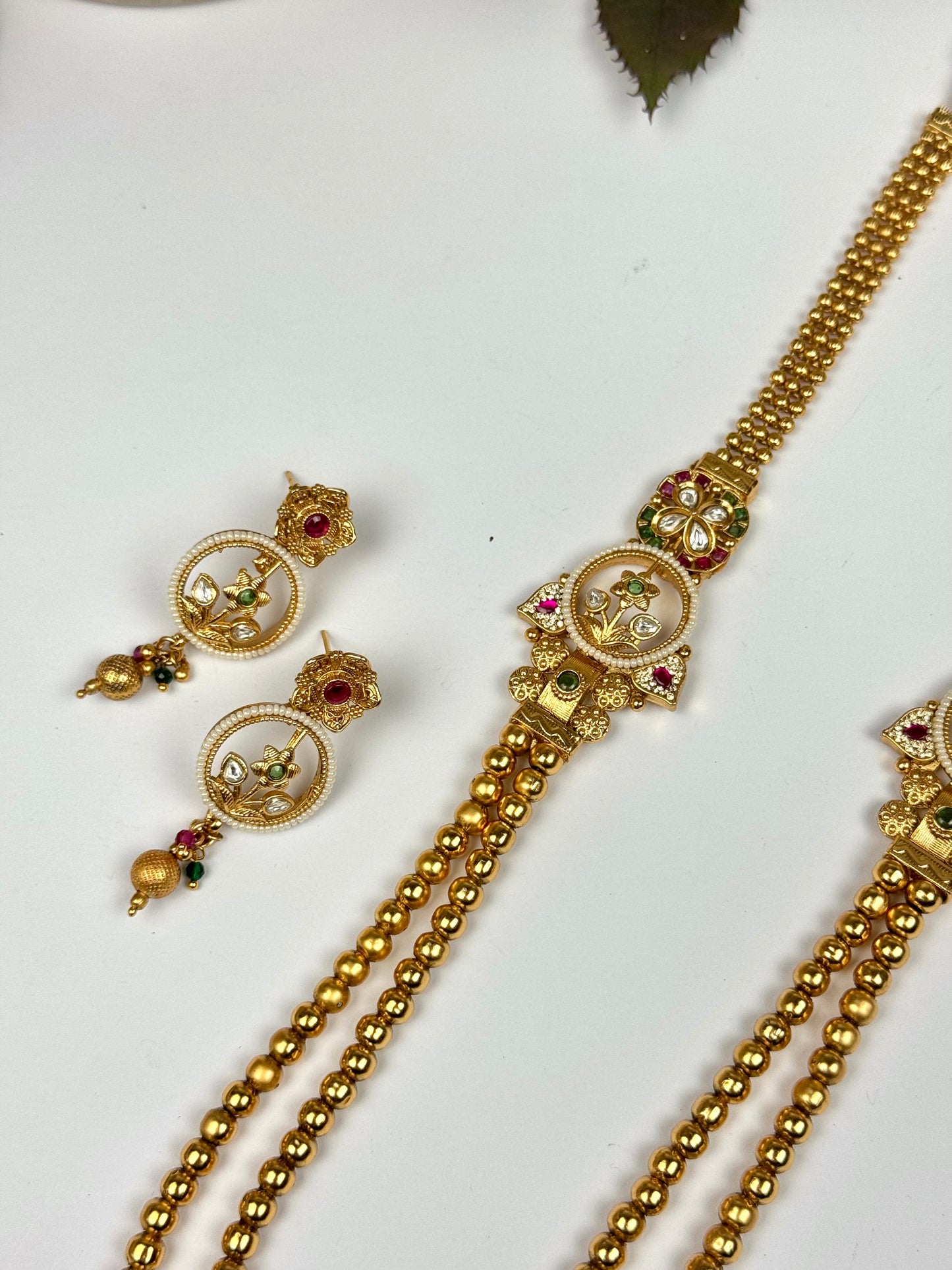 Rajwadi Brass Made Designer Mala set