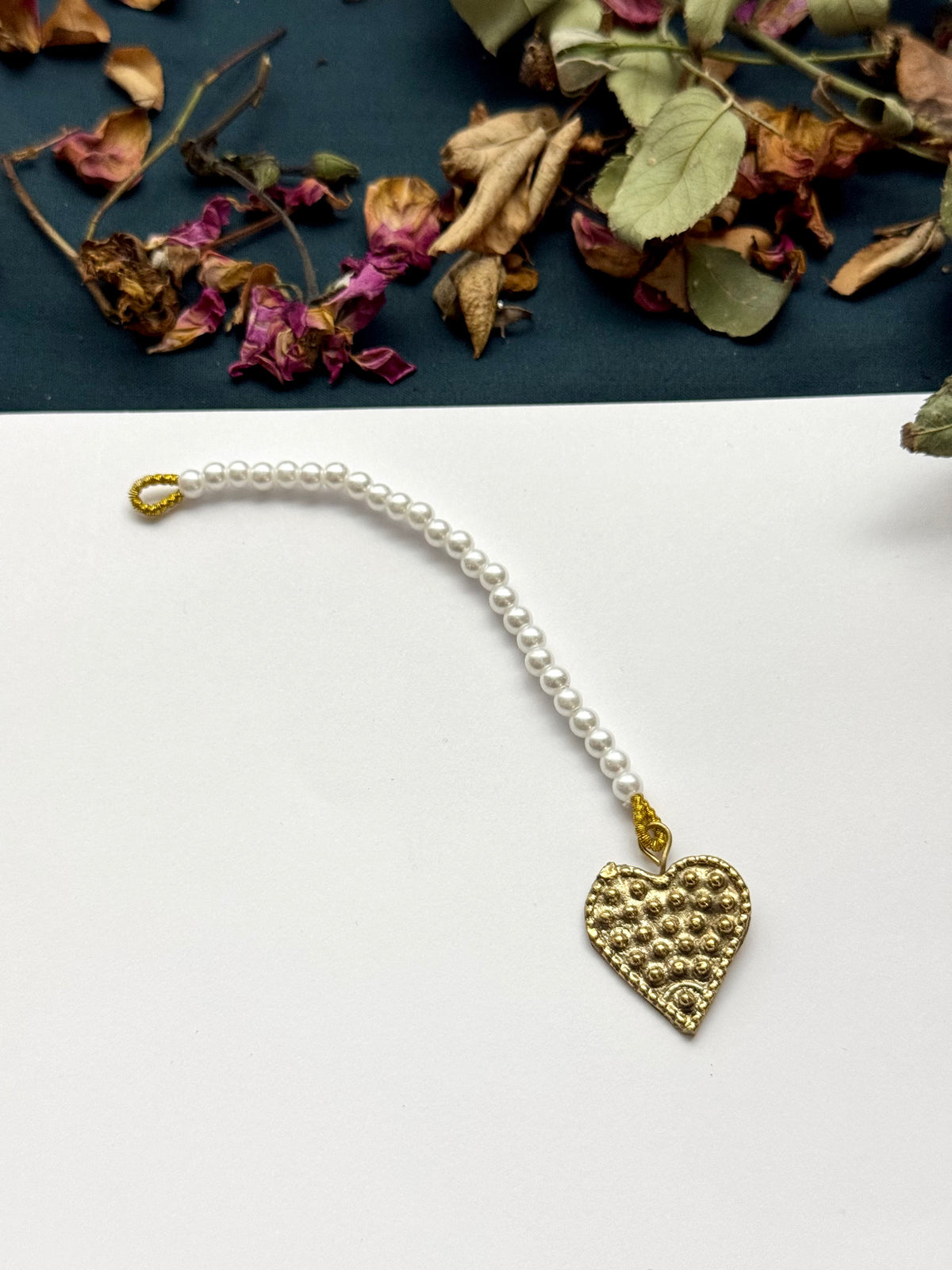 Boho Tribal Statement Heart Bindia | Antique Finish Ethnic Heart Bindia for Women