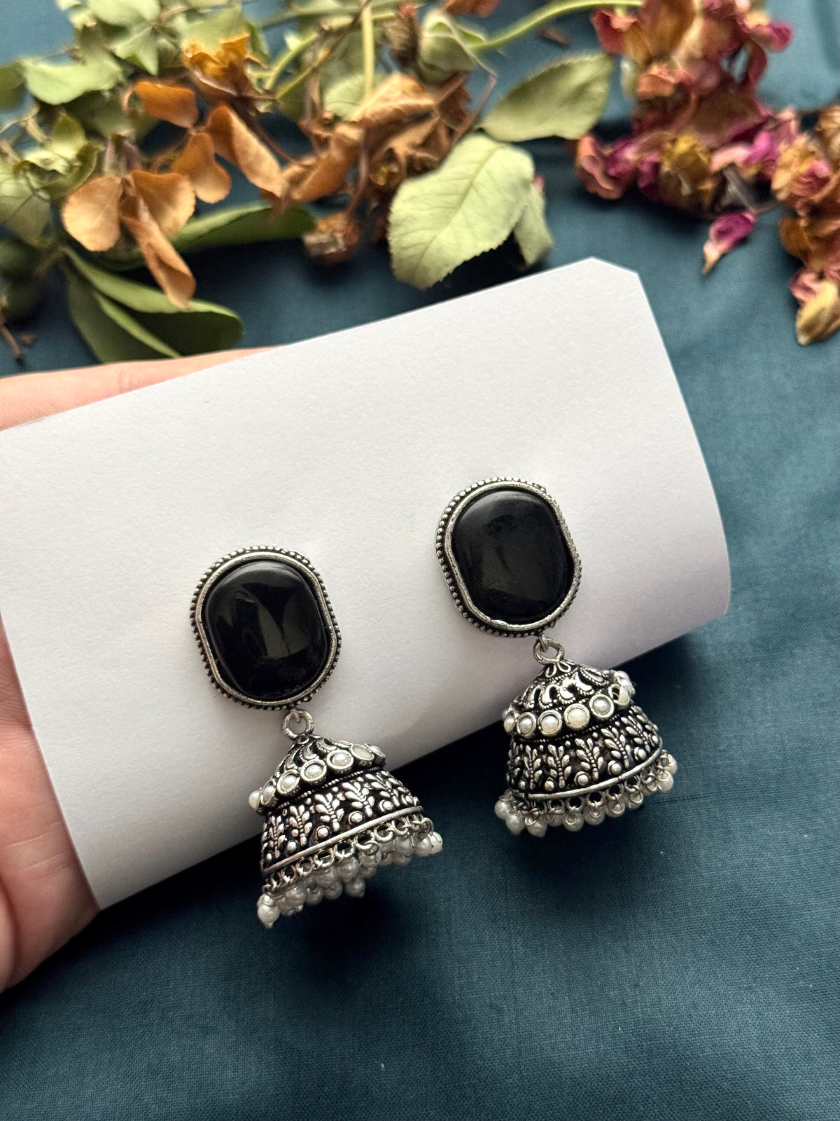Premium Brass made Oxidised jhumka