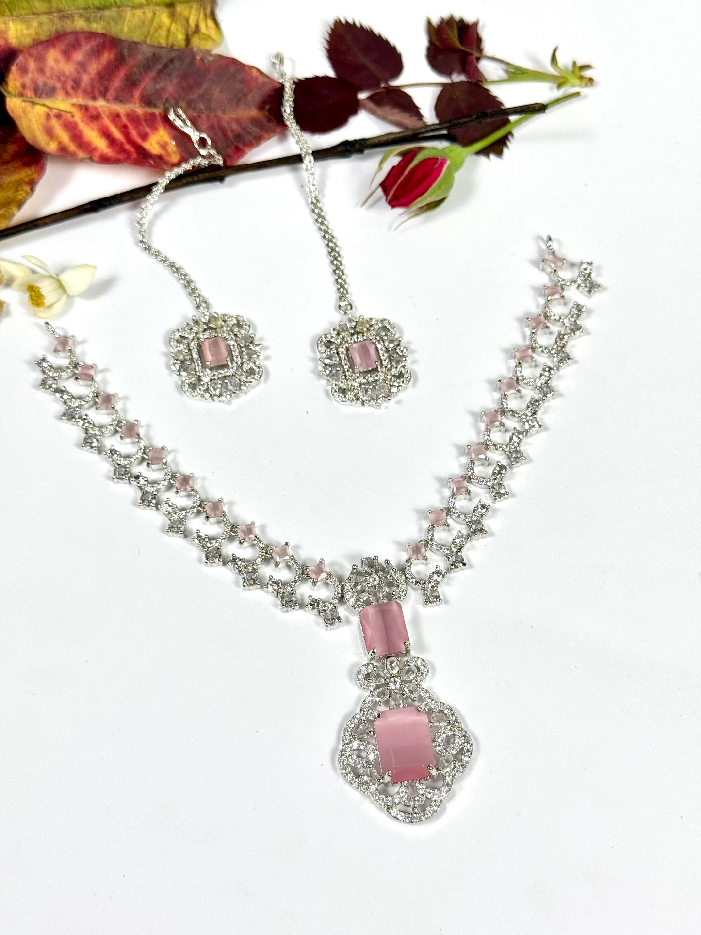 American Diamond 1 karat Necklace set