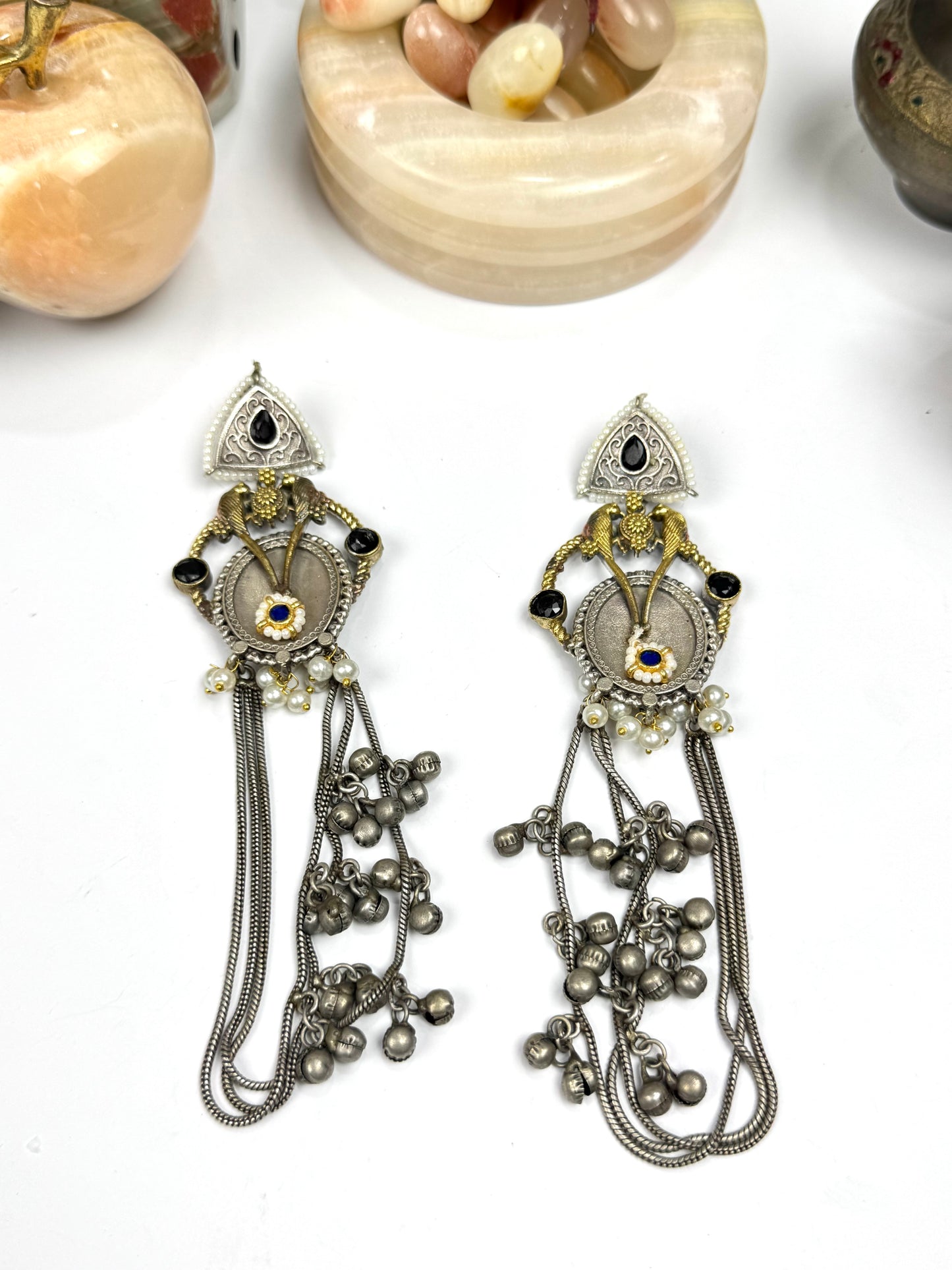 Premium brass made oxidised Designer Earrings
