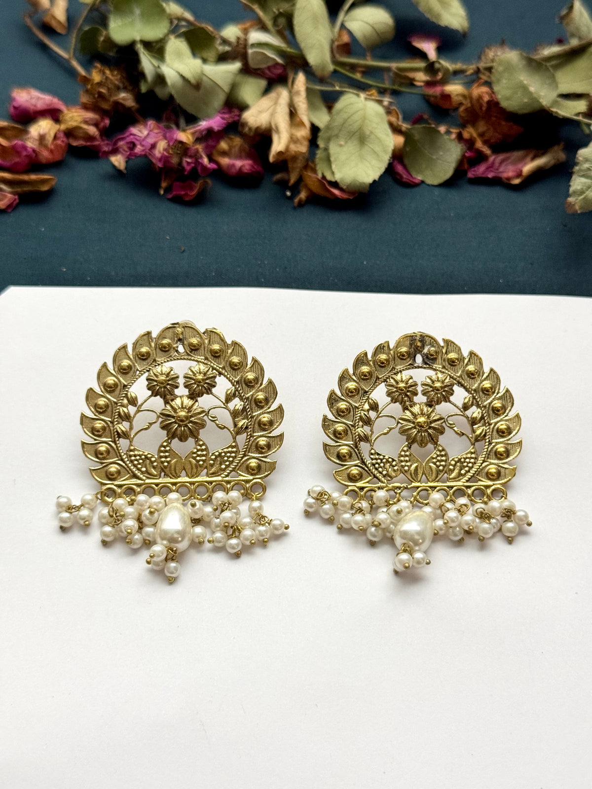 Boho Tribal Statement Earrings | Antique Finish Ethnic Drop Earrings for Women