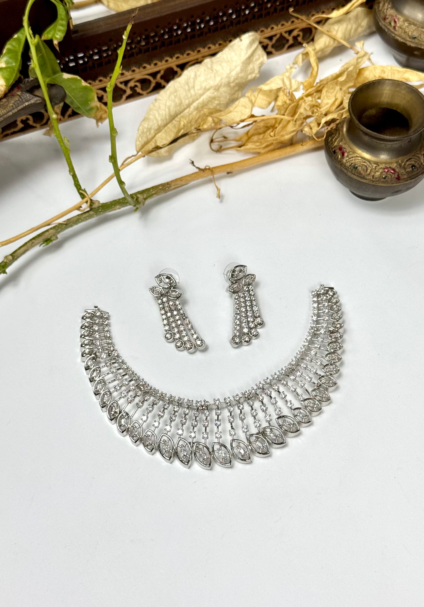 American Diamond 1 karat Necklace set