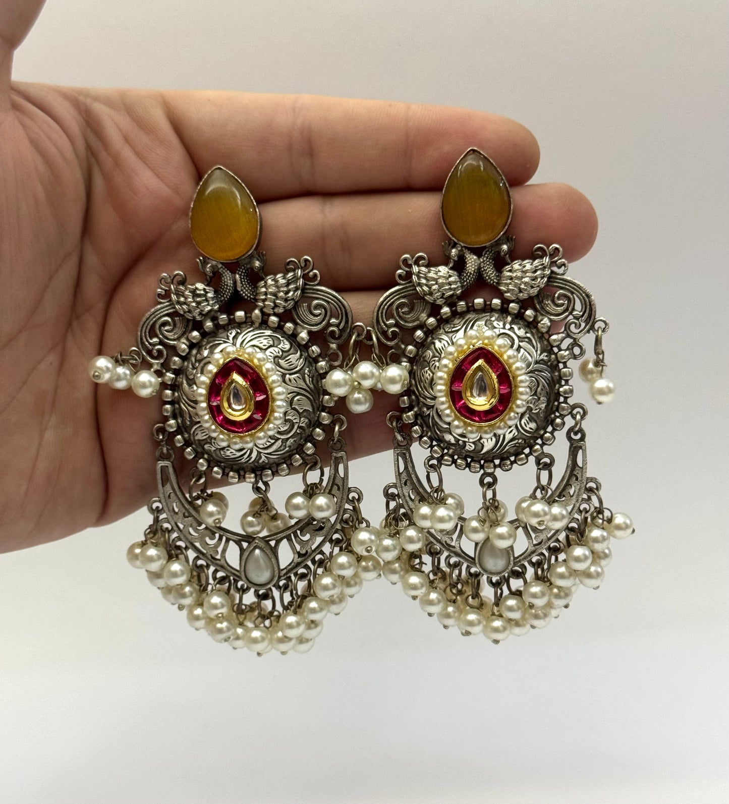 Premium oxidised Aisha Earrings
