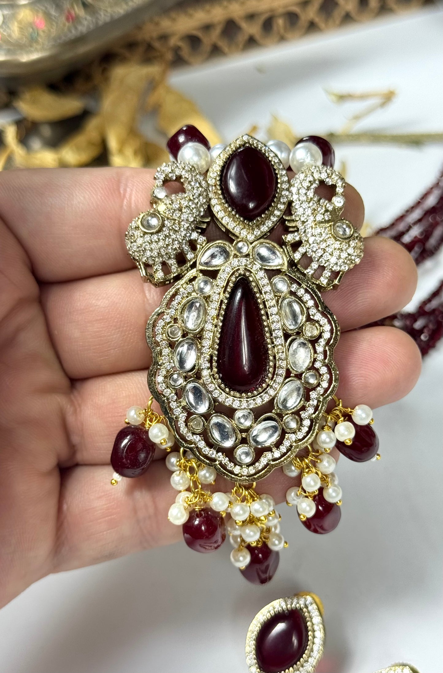 Imported Premium Kundn Mala Set
