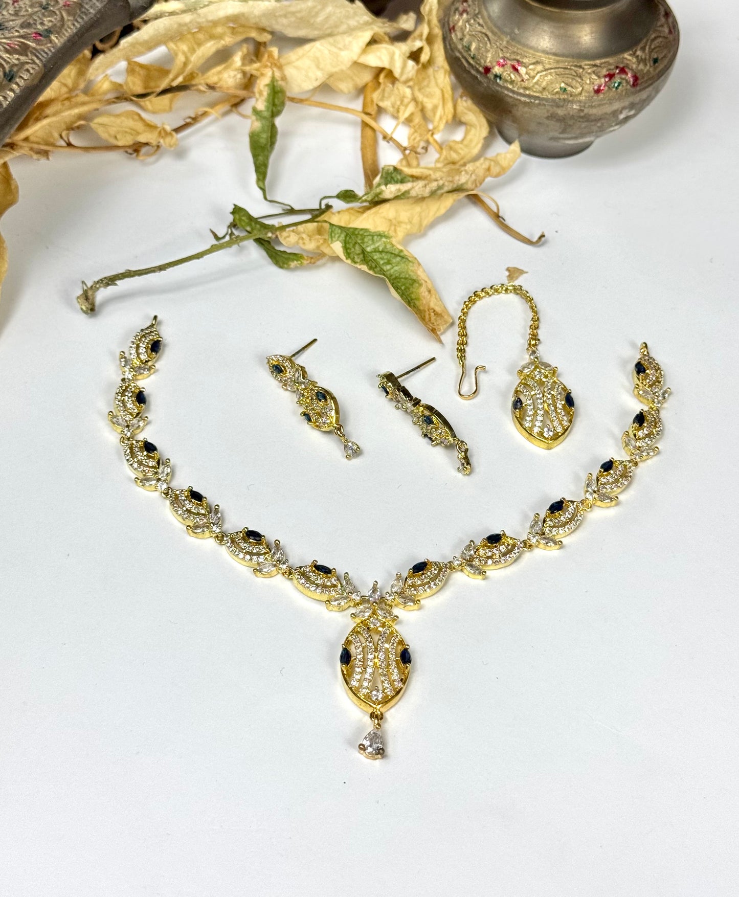 American Diamond 1 karat Necklace set