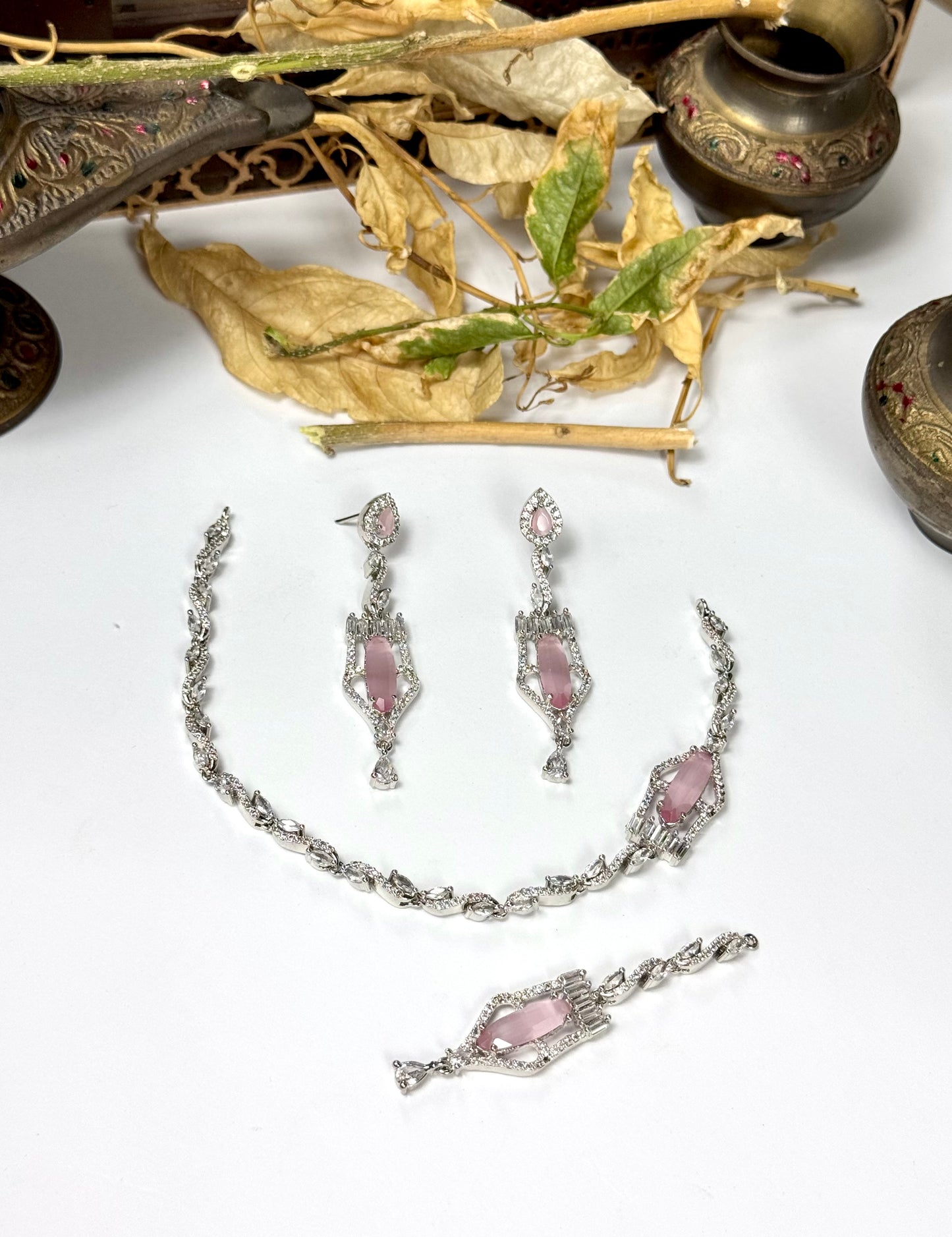 American Diamond 1 karat Necklace set