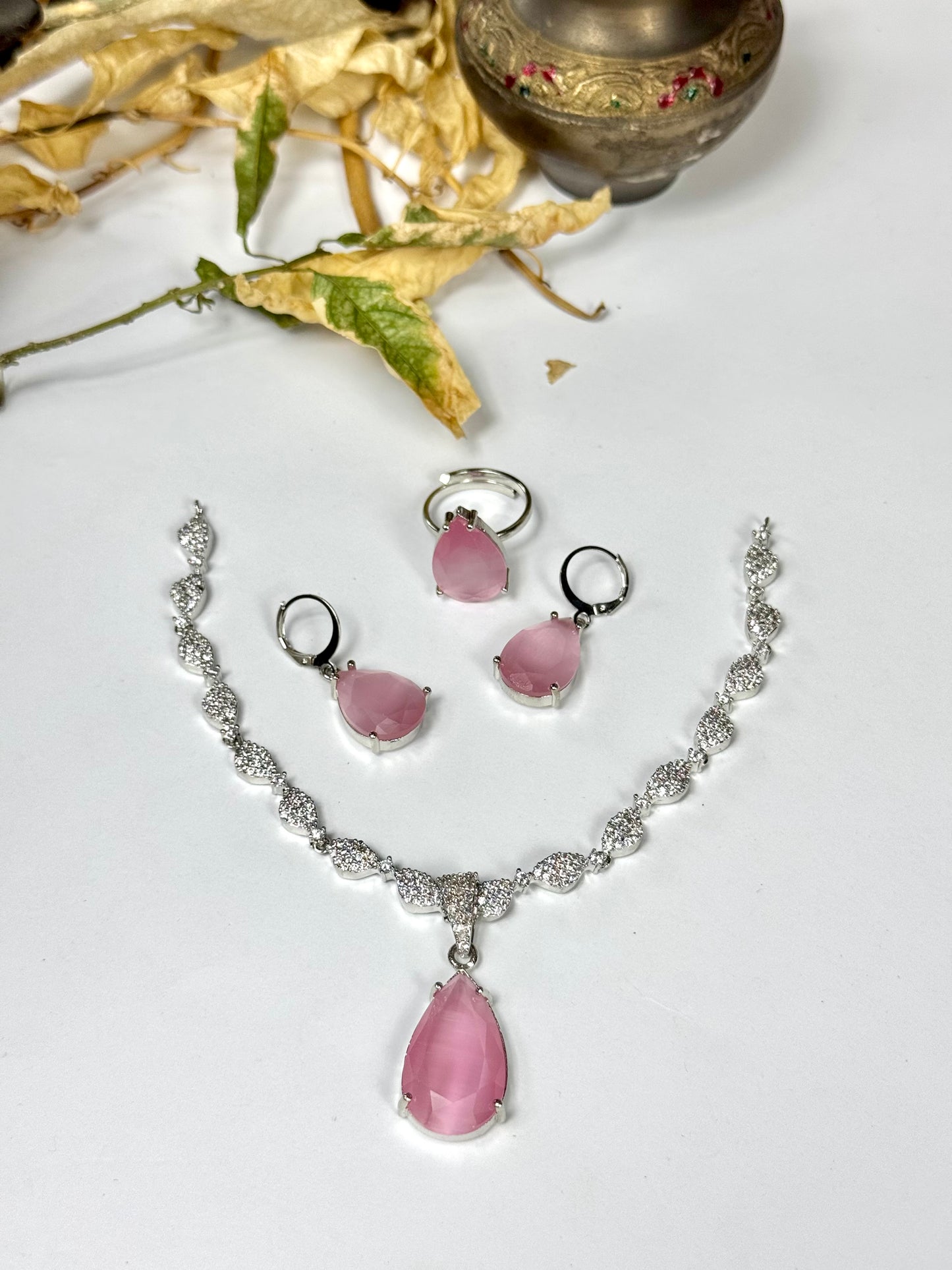 American Diamond 1 karat Necklace set