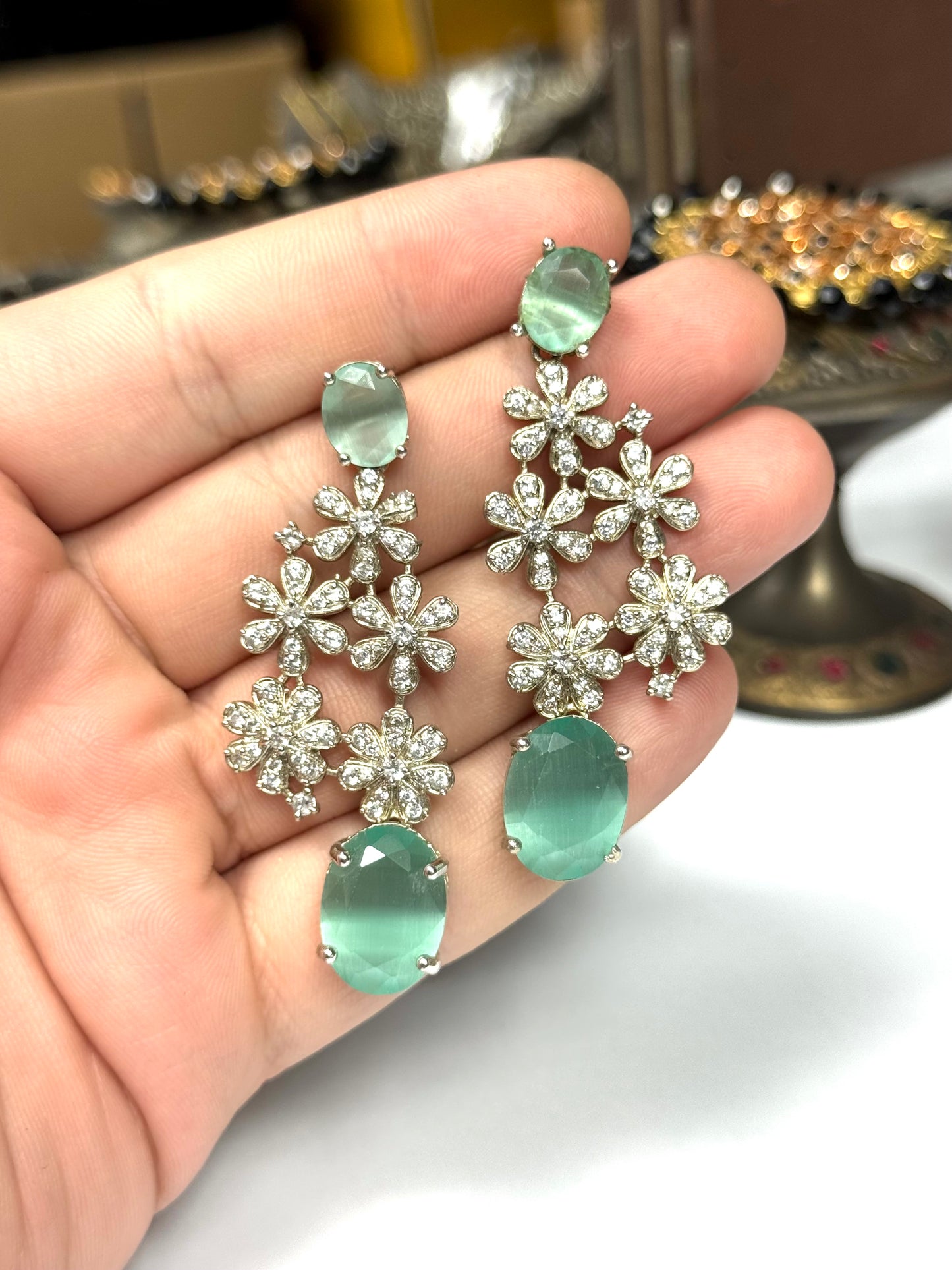 American Diamond 1 karat Earrings