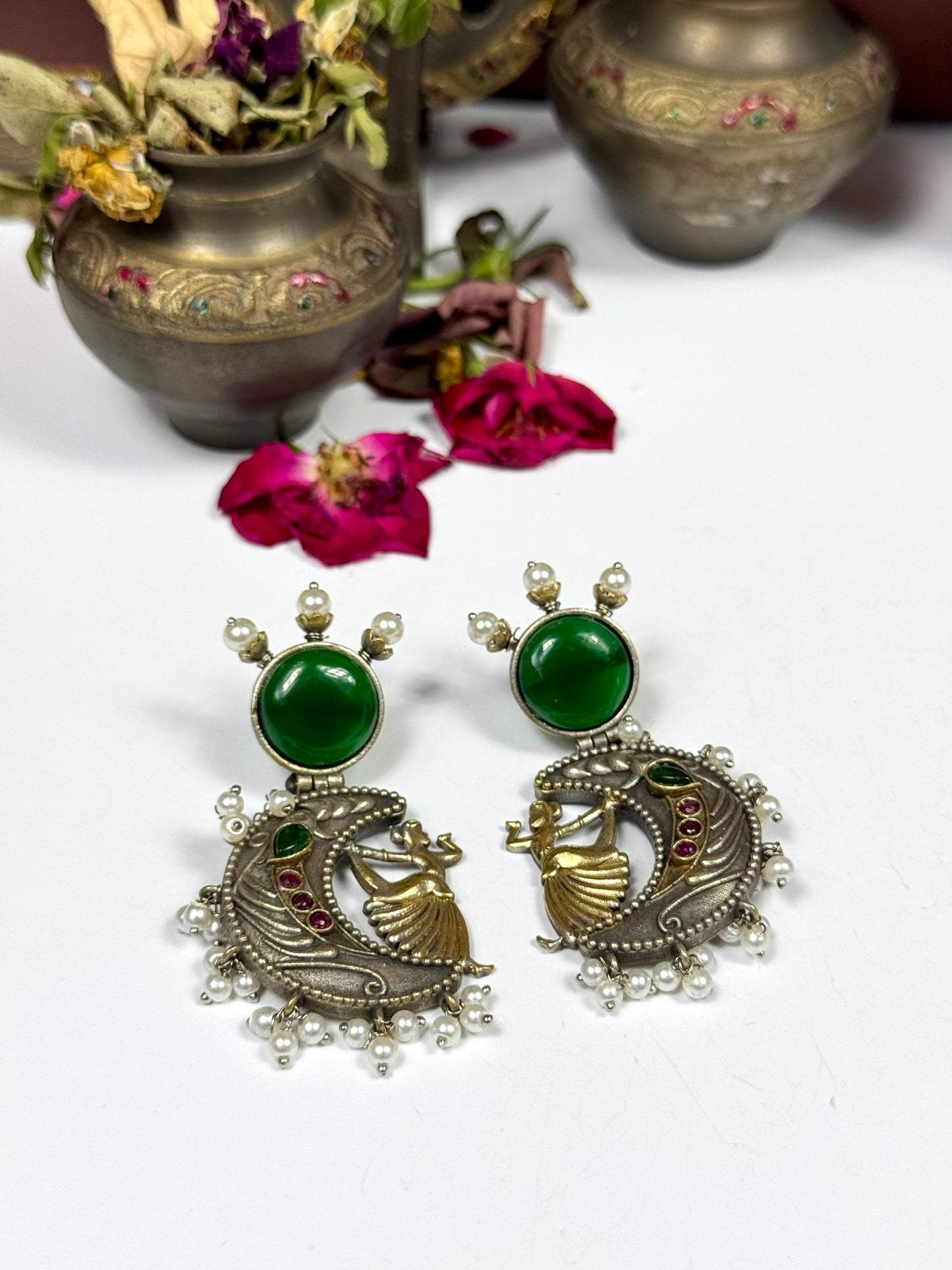 Premium Oxidised Eliana Earrings