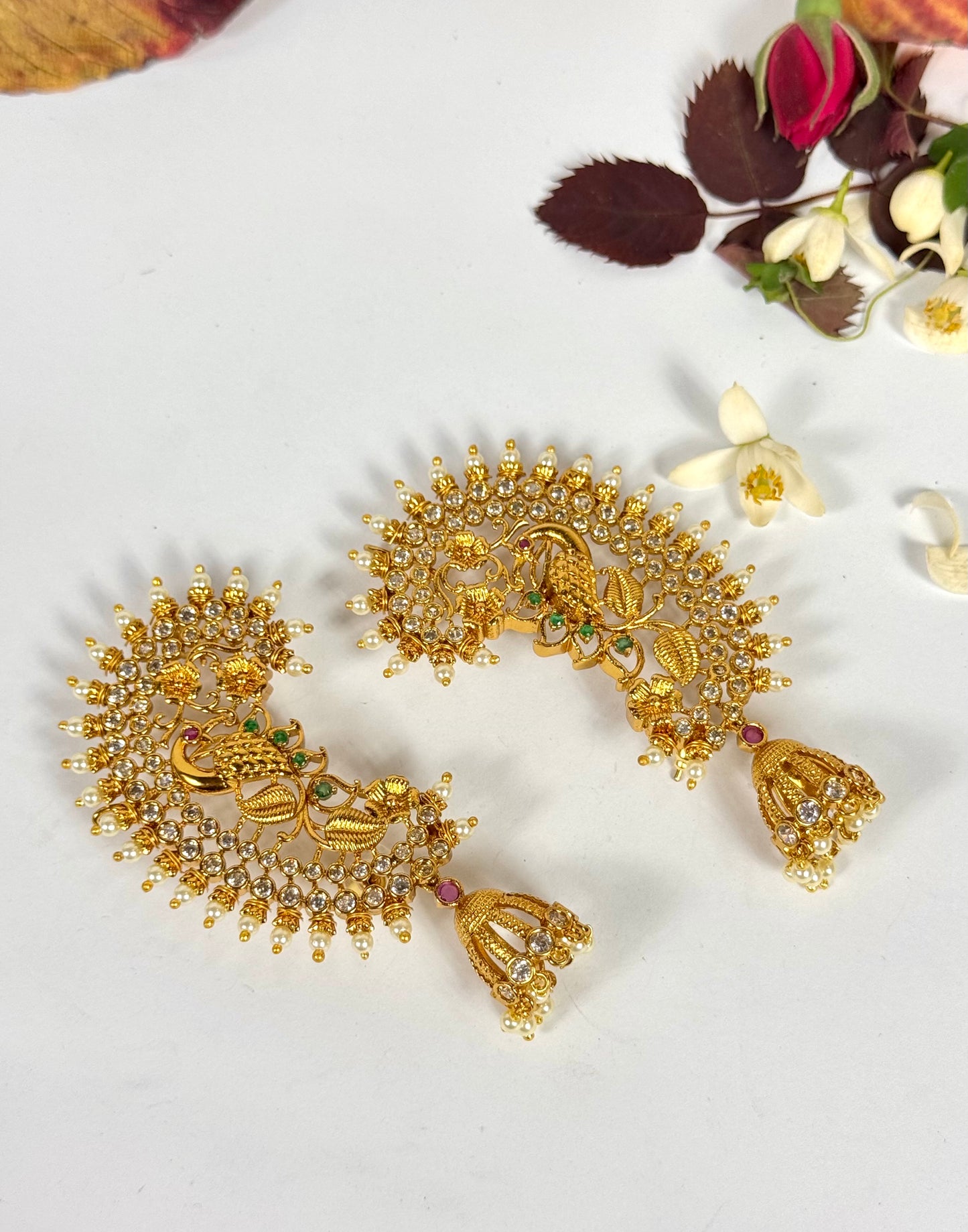 South Indian Brass made Premium Earcuf Jhumka