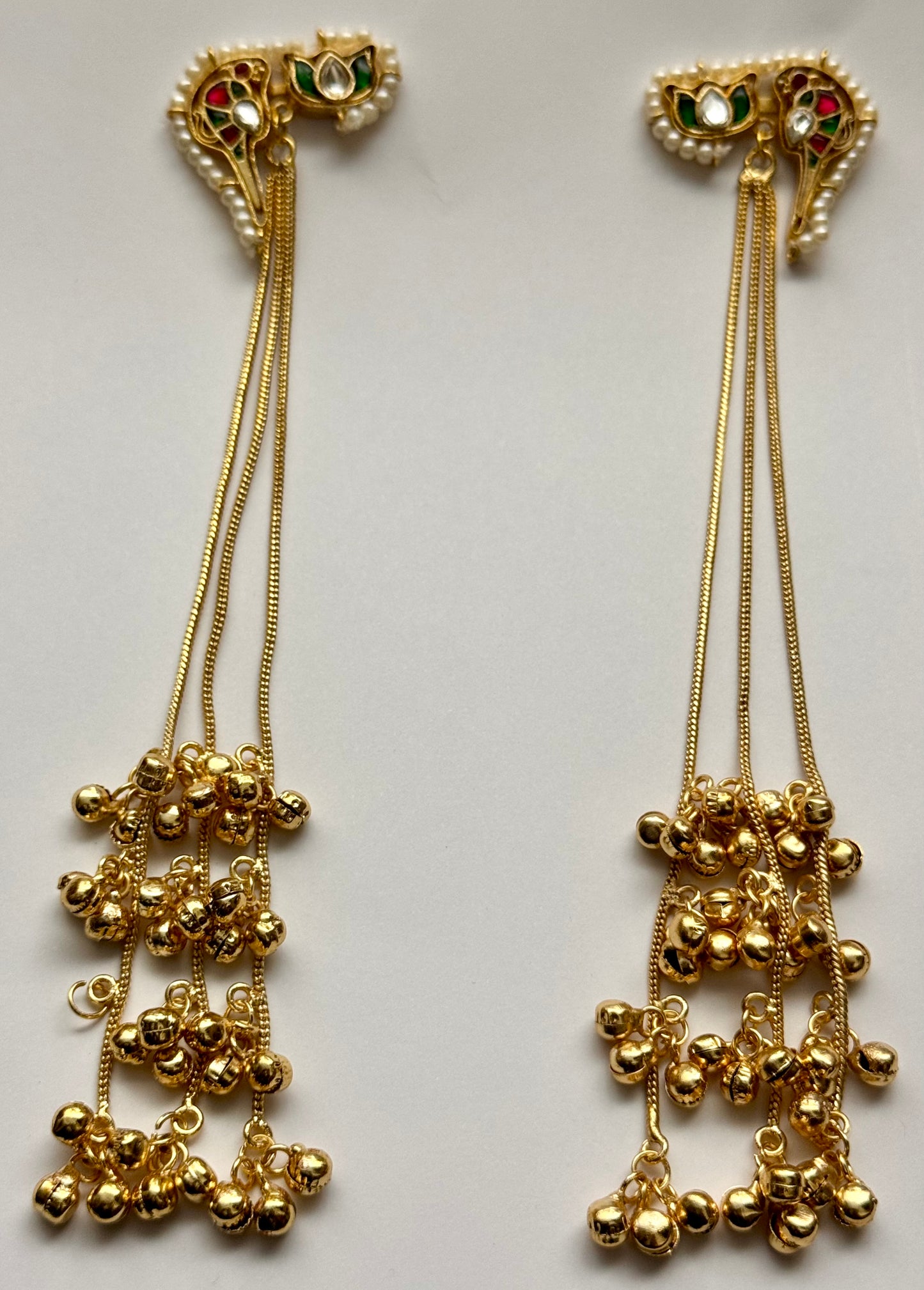 Kashmiri Brass Made Long Earrings