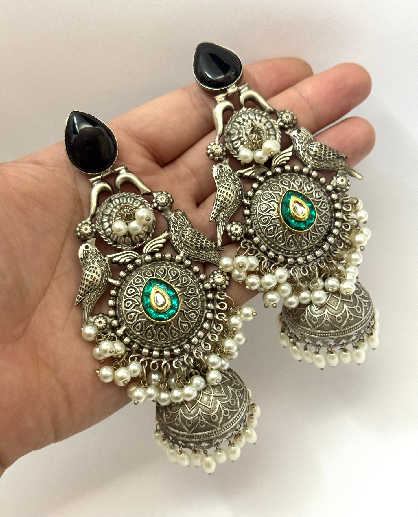 Premium Oxidised Tehzeeb jhumka