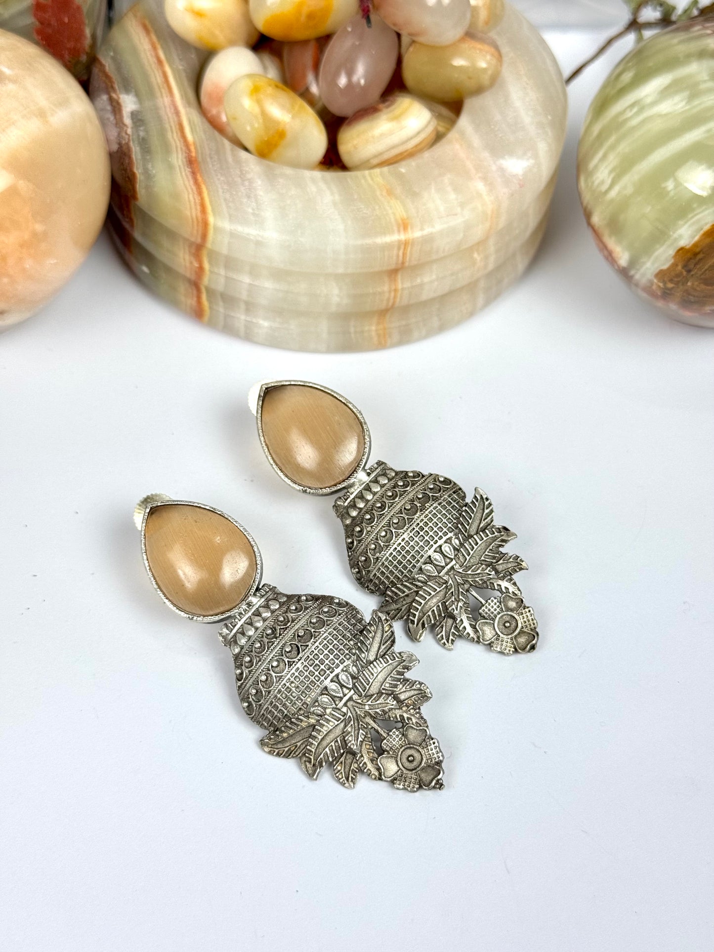 Premium Brass made Oxidised Earrings