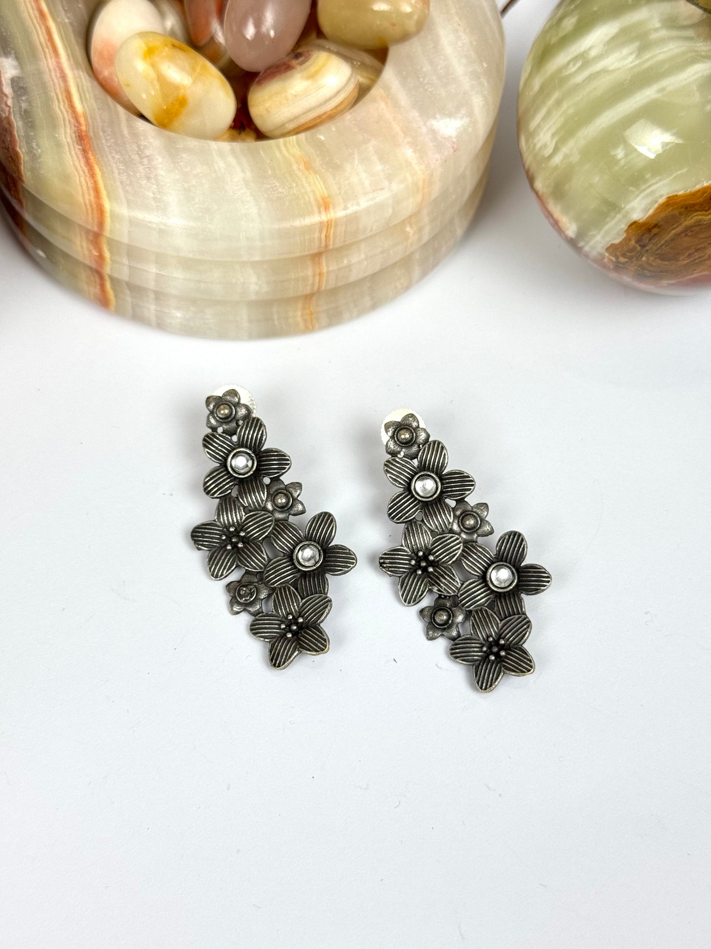 Brass made premium oxidised Earrings