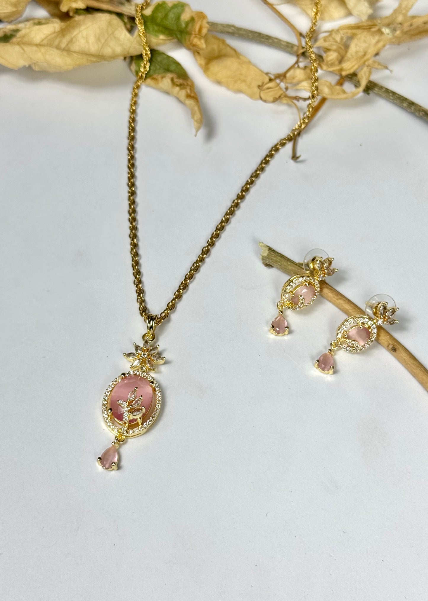 American Diamond 1 karat Pendant sets