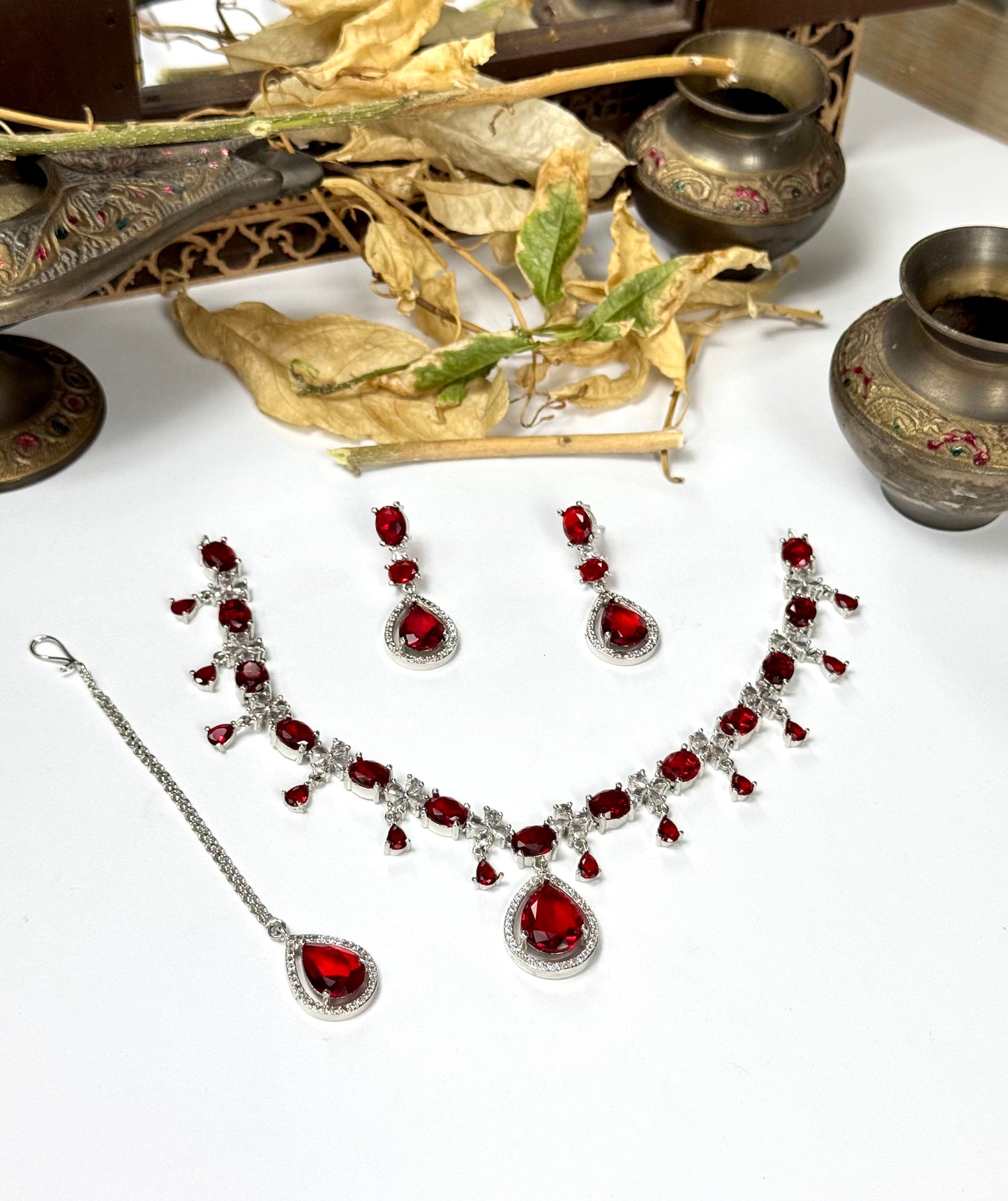 American Diamond 1 karat Necklace set