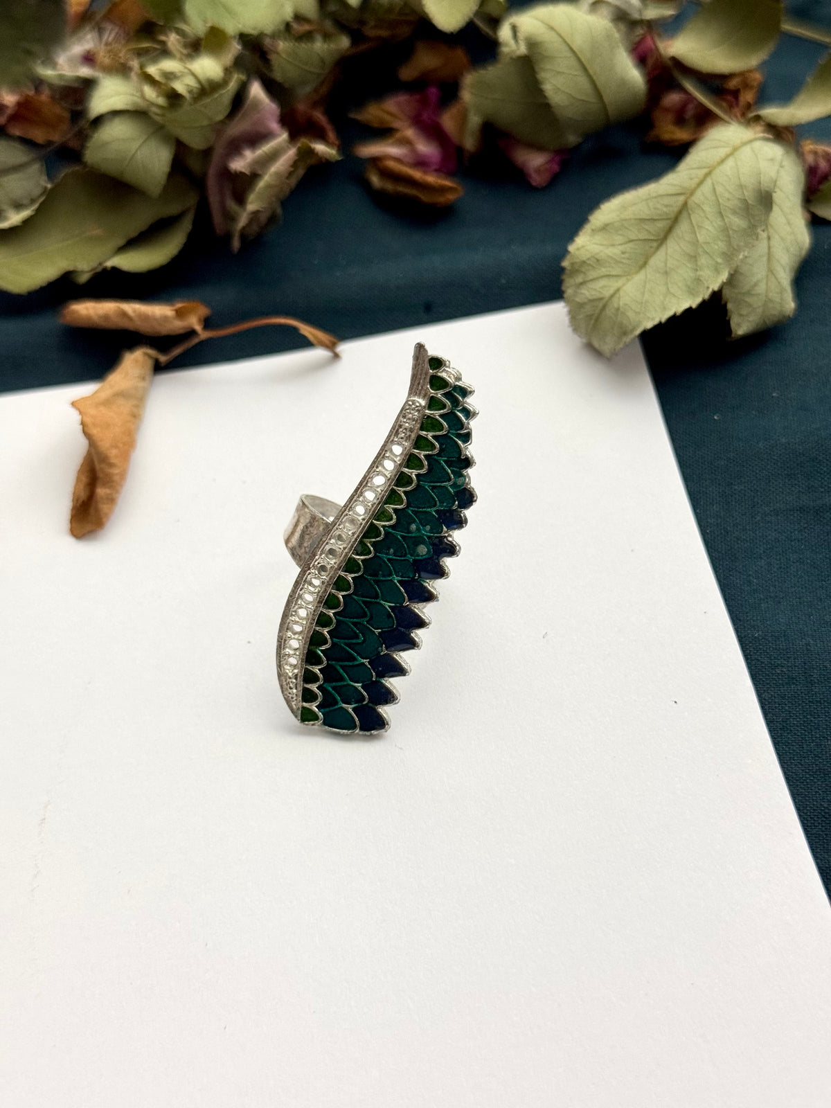 Oxidised Mina Adjustable Rings
