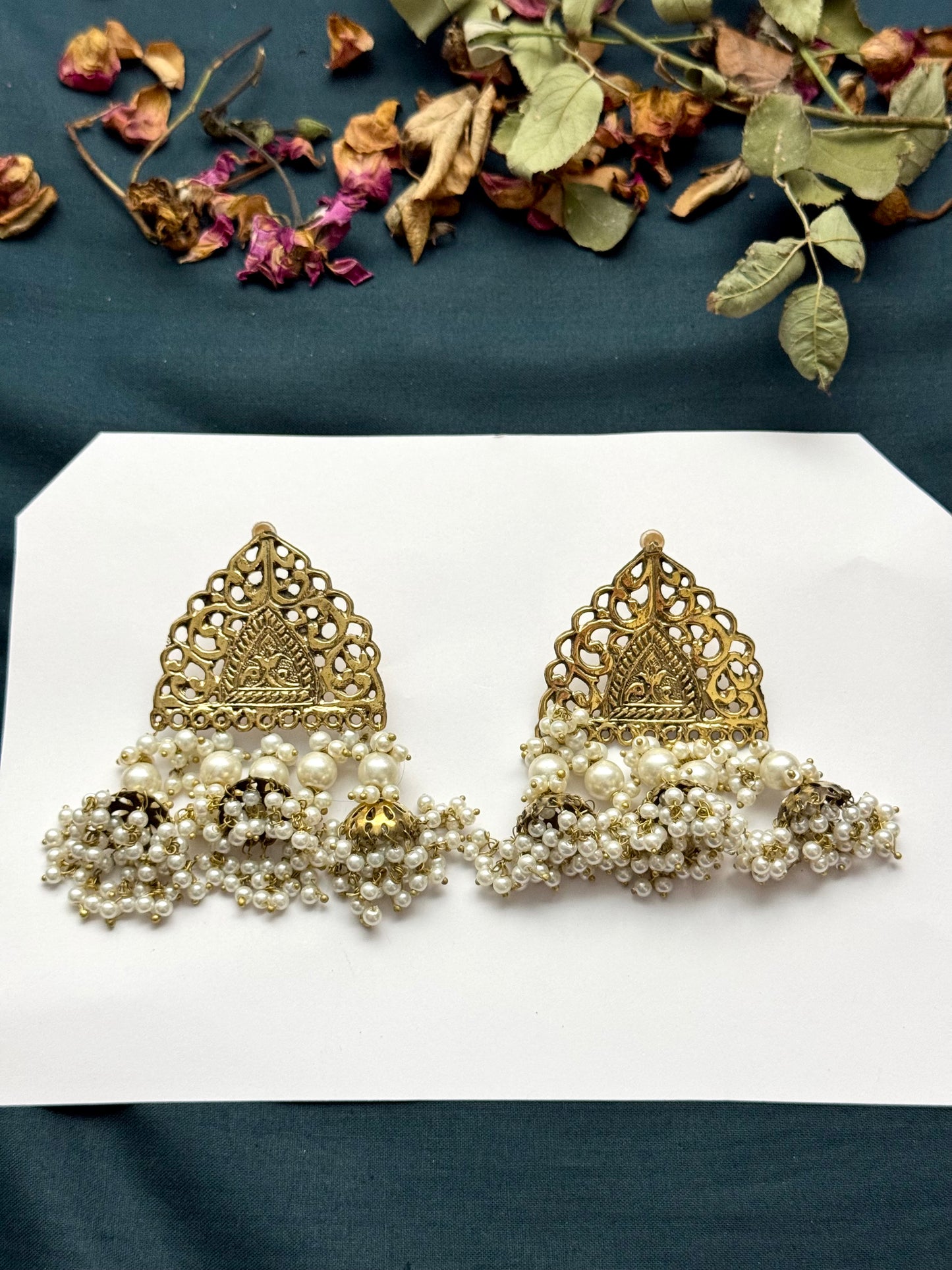 Boho Tribal Statement Earrings | Antique Finish Ethnic Drop Earrings for Women
