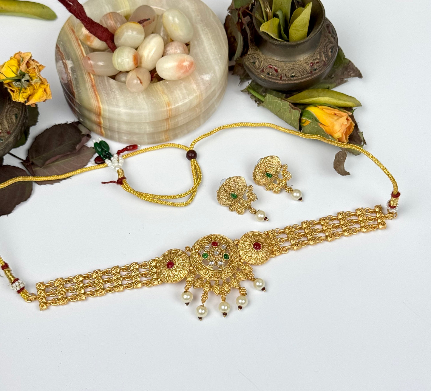 Rajwadi Aqsa choker set