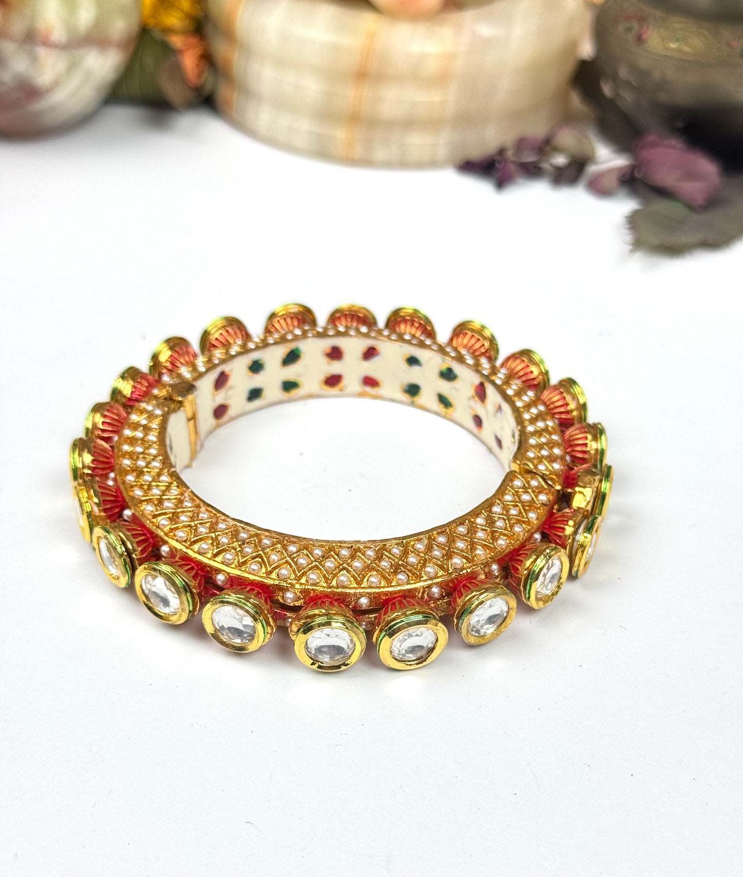 Rajwadi Openable Kundn Bangle