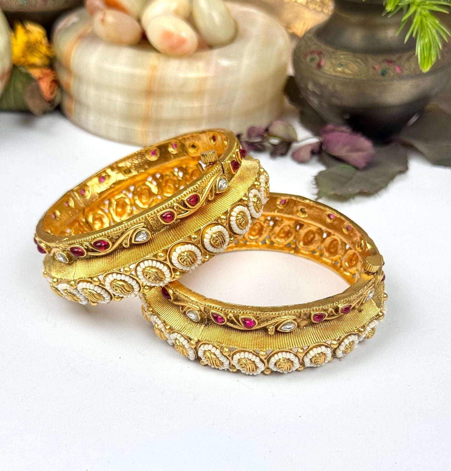 Rajwadi Designer openable Bangles pair