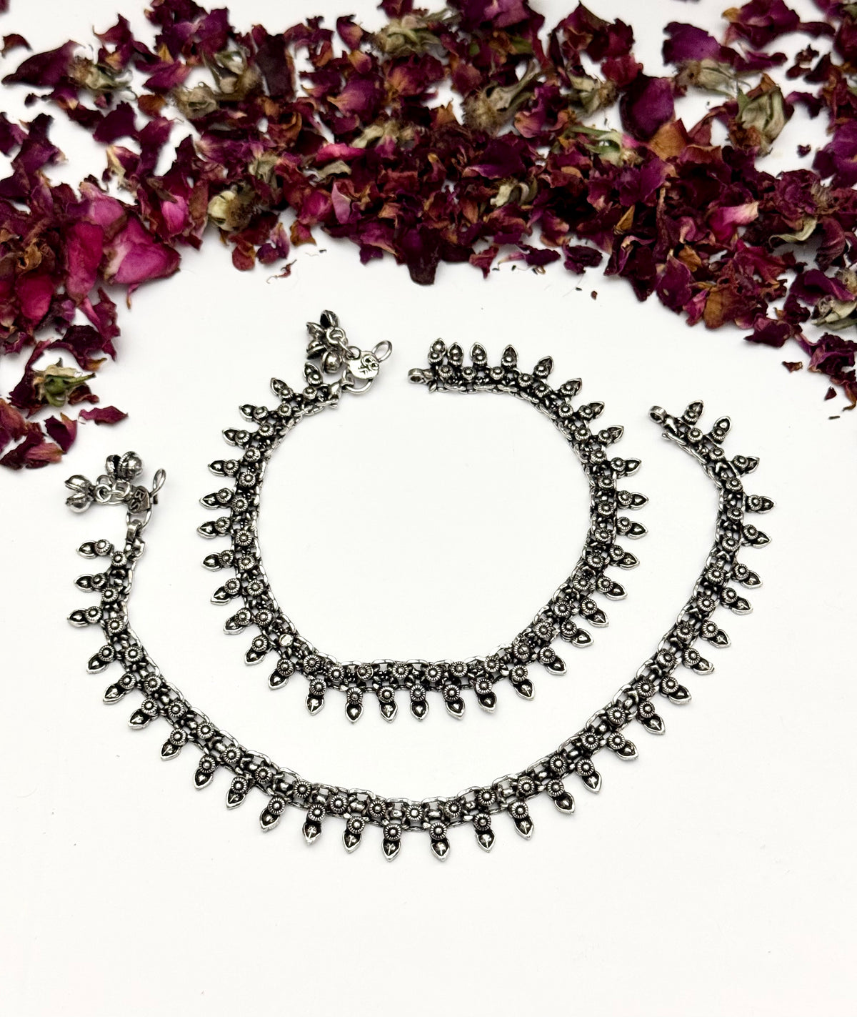 Premium German silver Oxidised Payal Pair