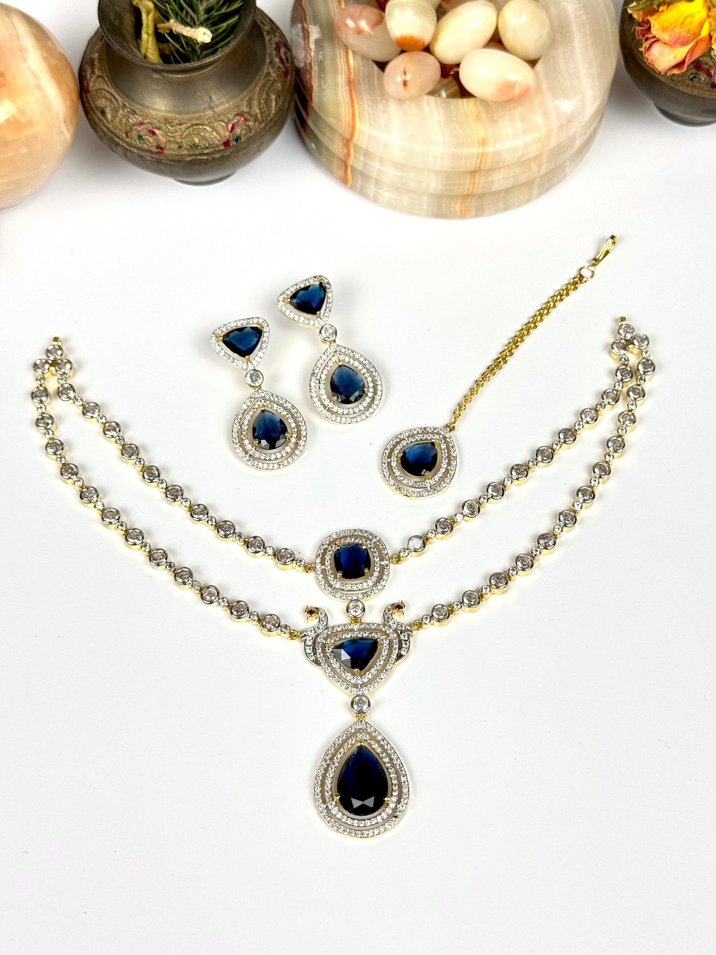 American Diamond 1karat Necklace set