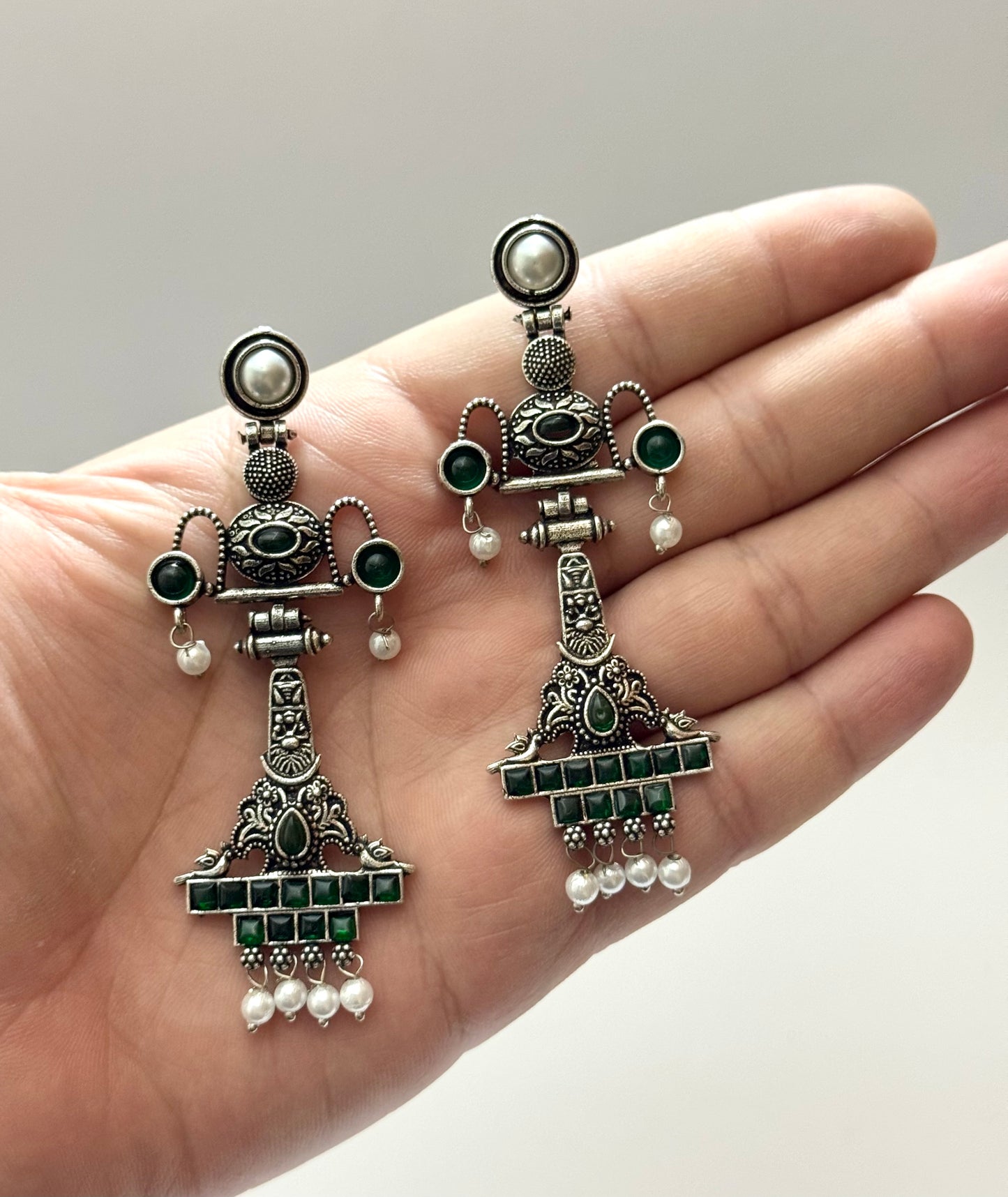 Premium Brass made Oxidised Earrings