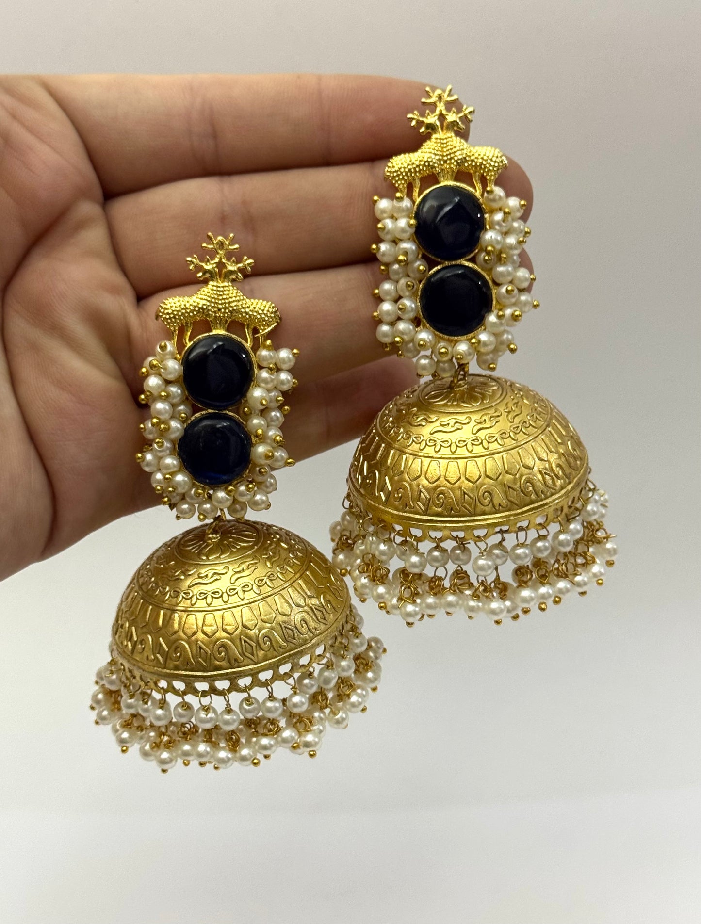 Premium Brass Radhika Jhumkas