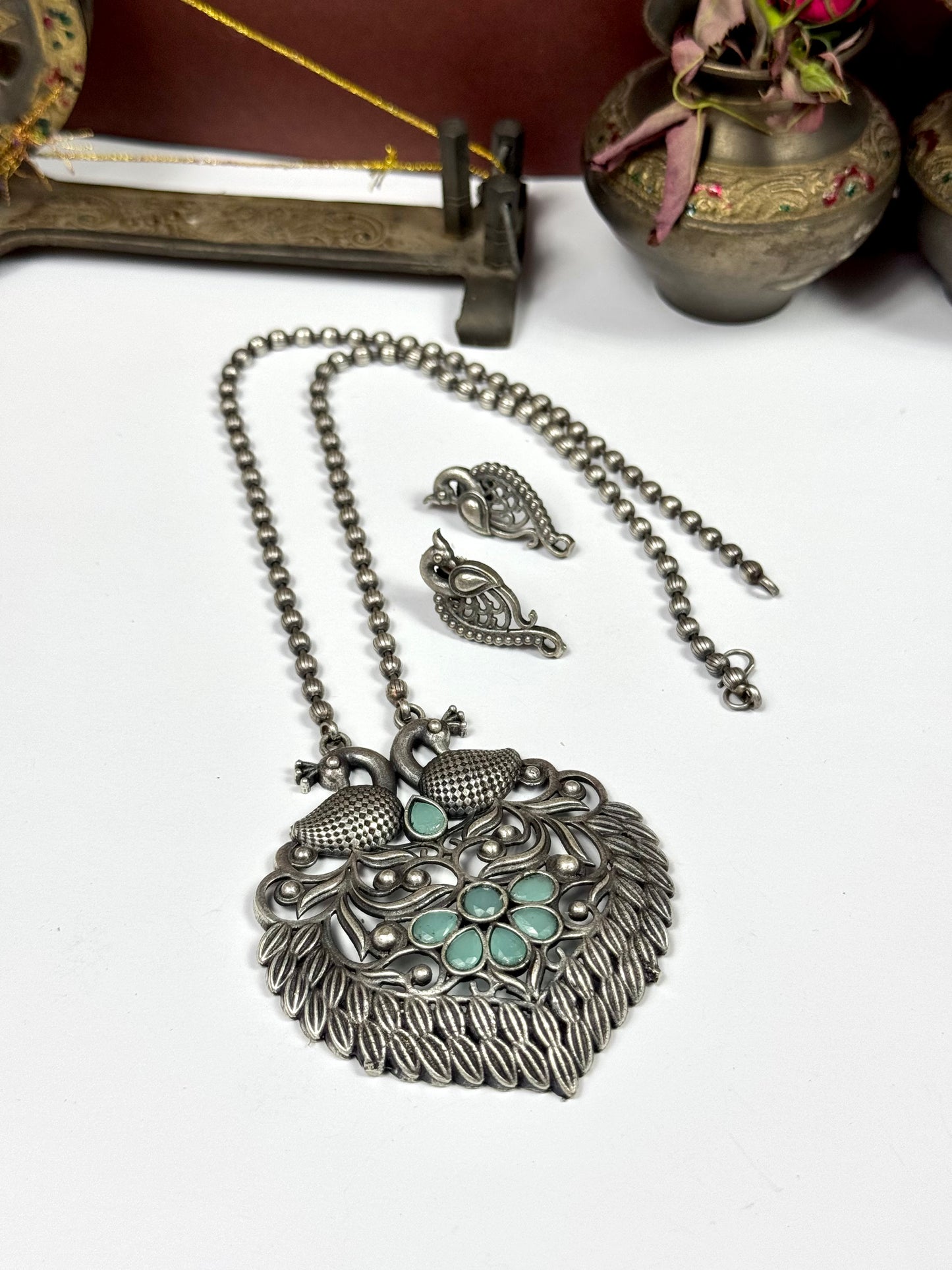 Premium oxidised Mano pendant Set