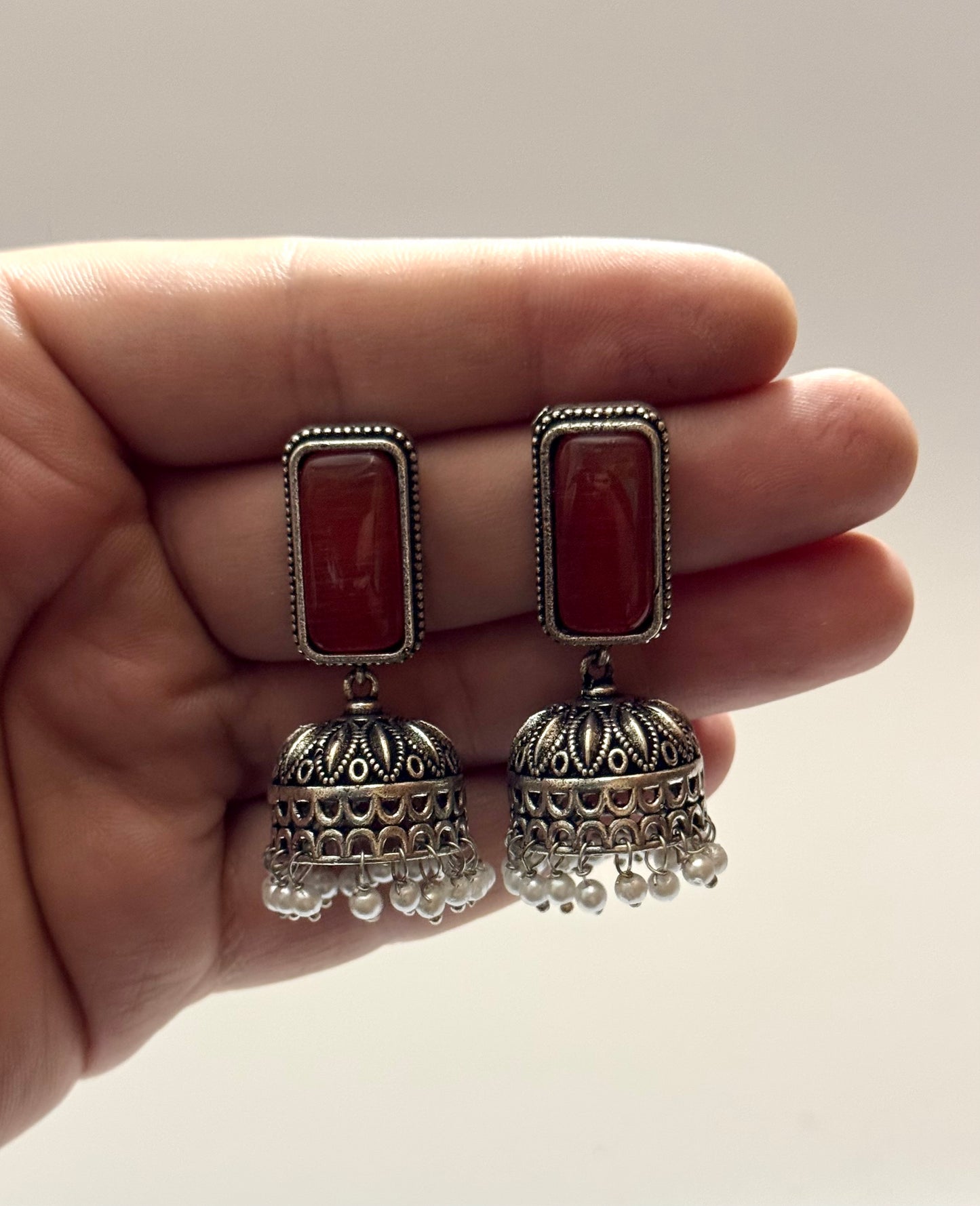Premium Brass made oxidised Jhumka