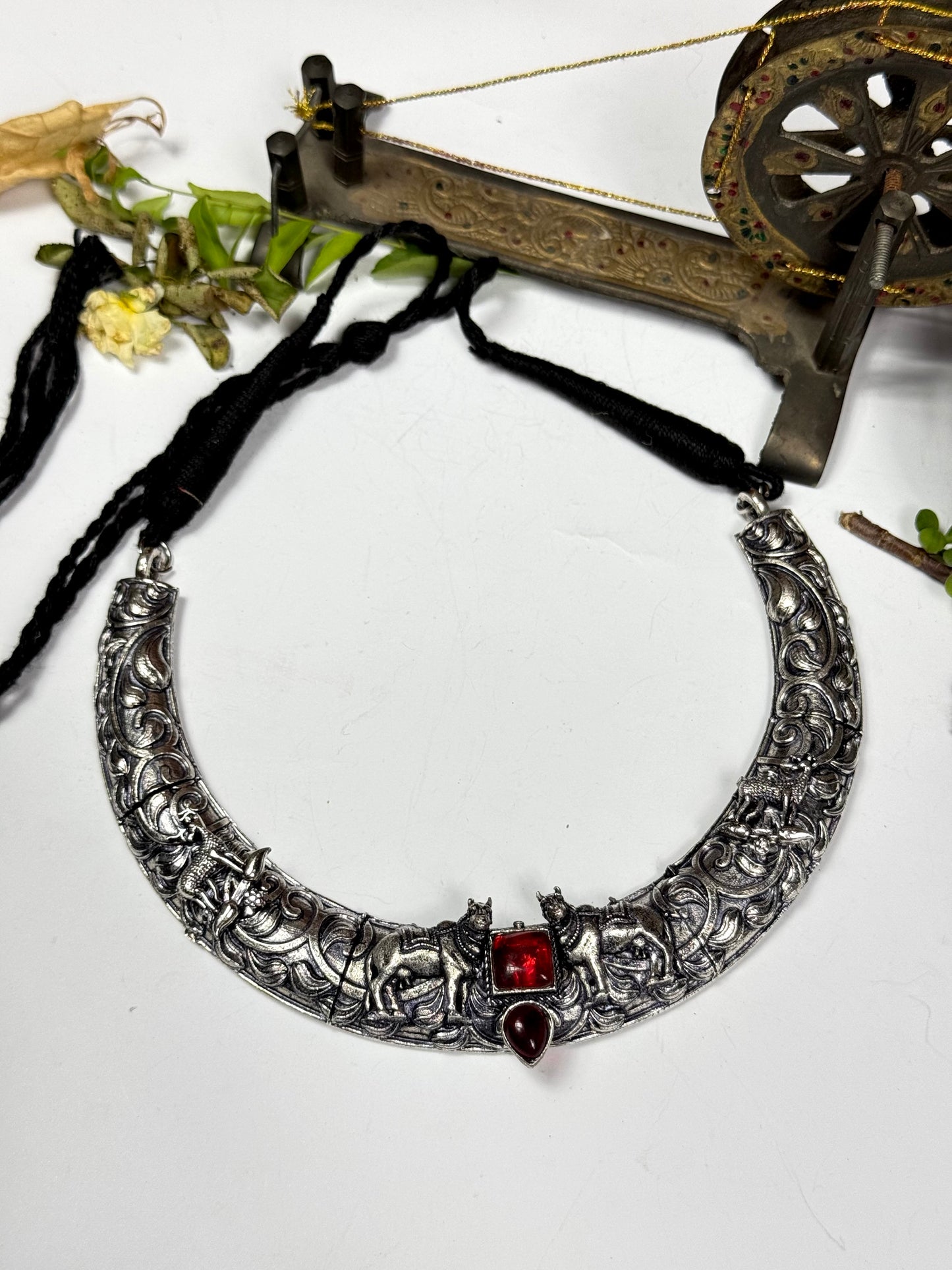 Premium Oxidised Taj Necklace