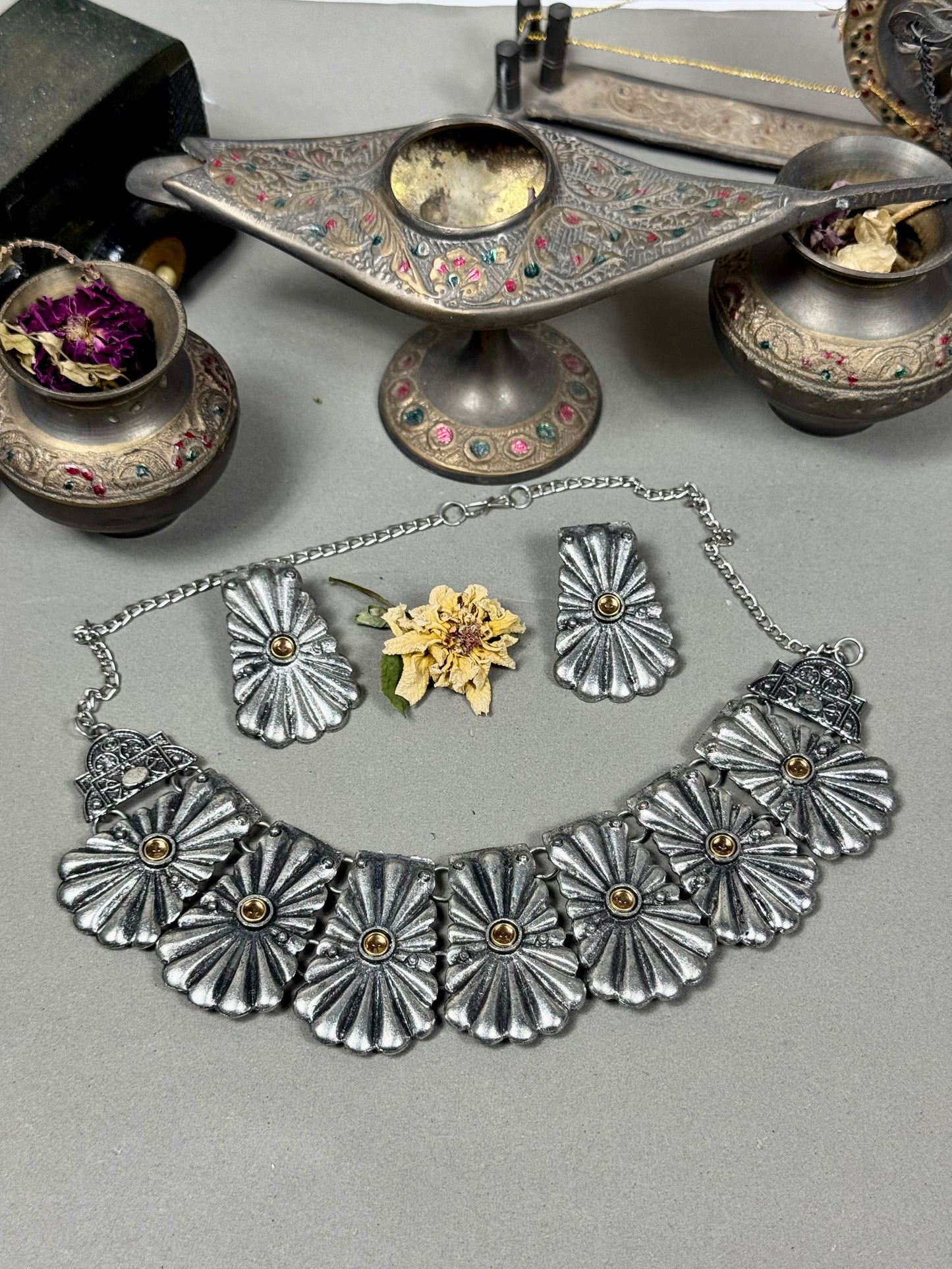 Oxidised Necklace set