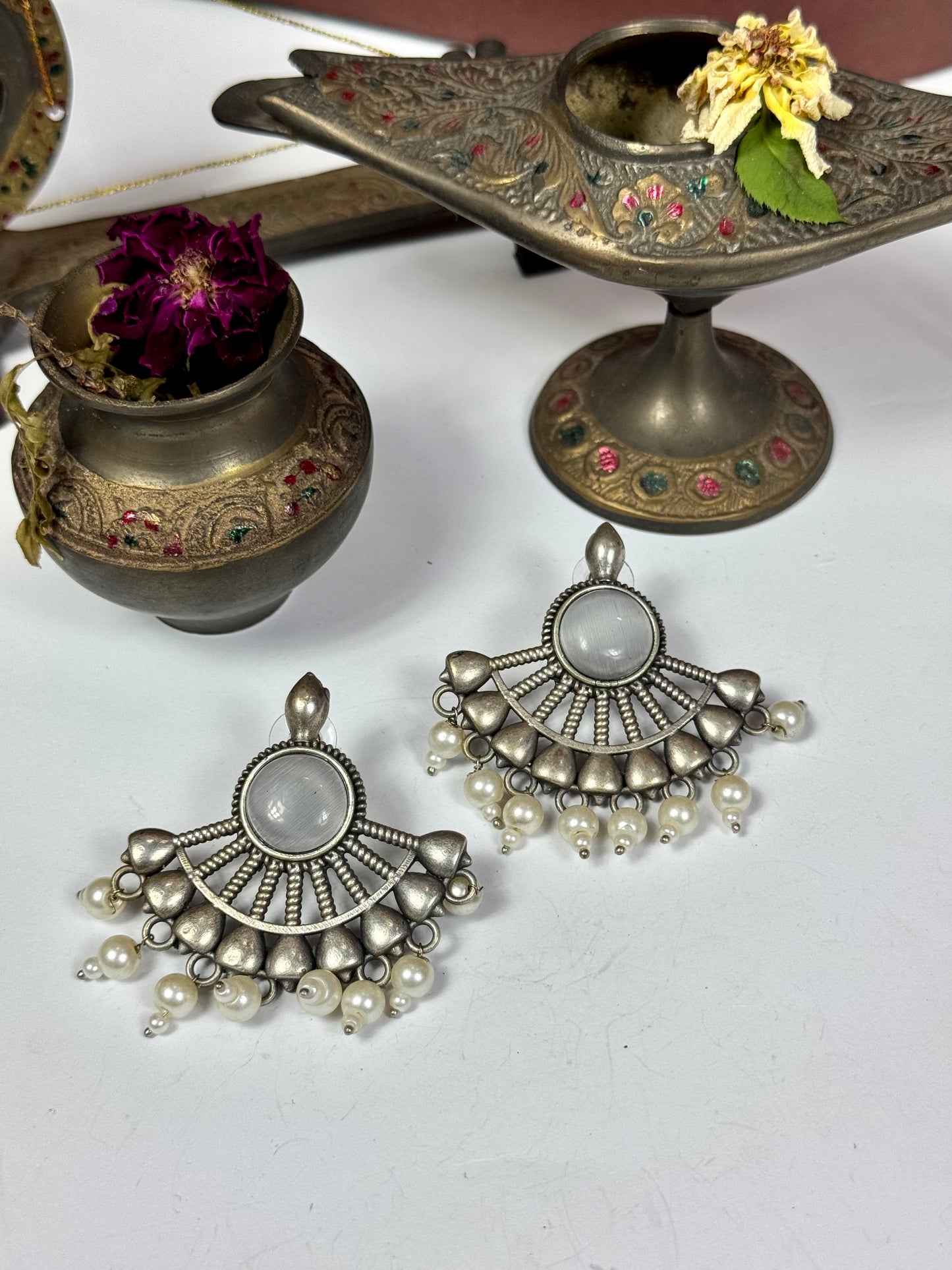 Premium Oxidised Zoya Earrings